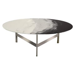 Art Glass Gray Side Table