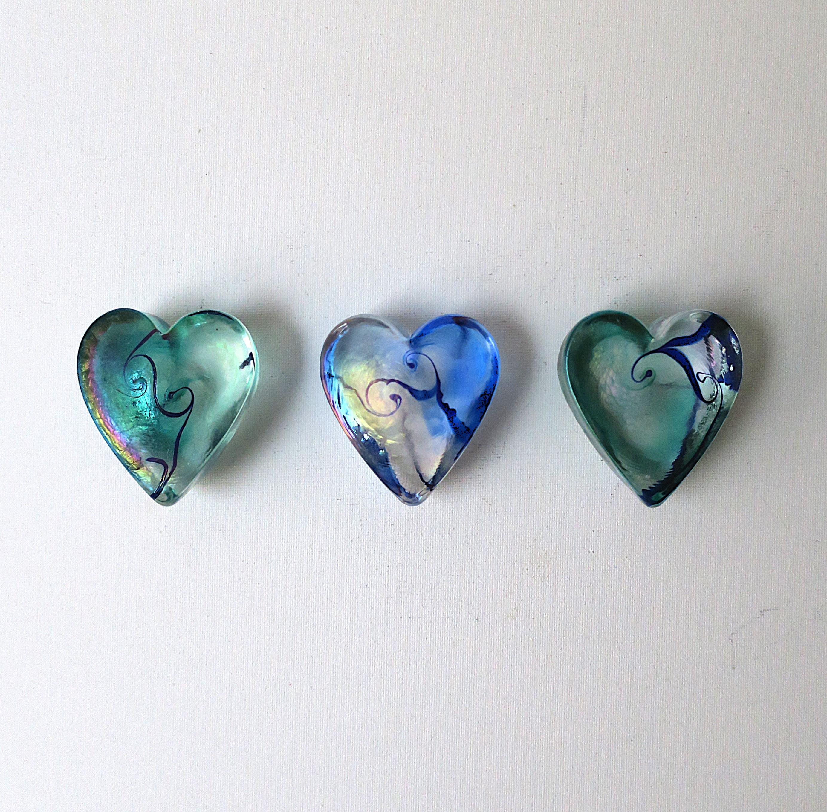 Oggetto decorativo in vetro Art Decor Heart Paperweight (Cuore di vetro) in vendita 4