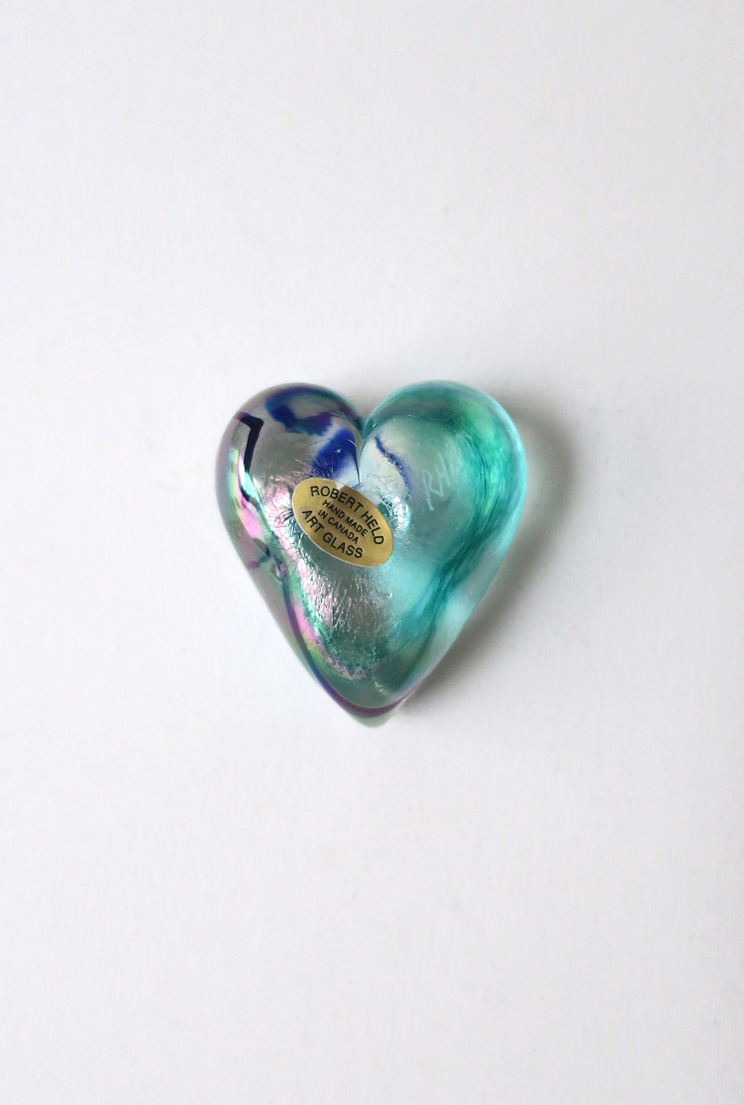 Oggetto decorativo in vetro Art Decor Heart Paperweight (Cuore di vetro) in vendita 6