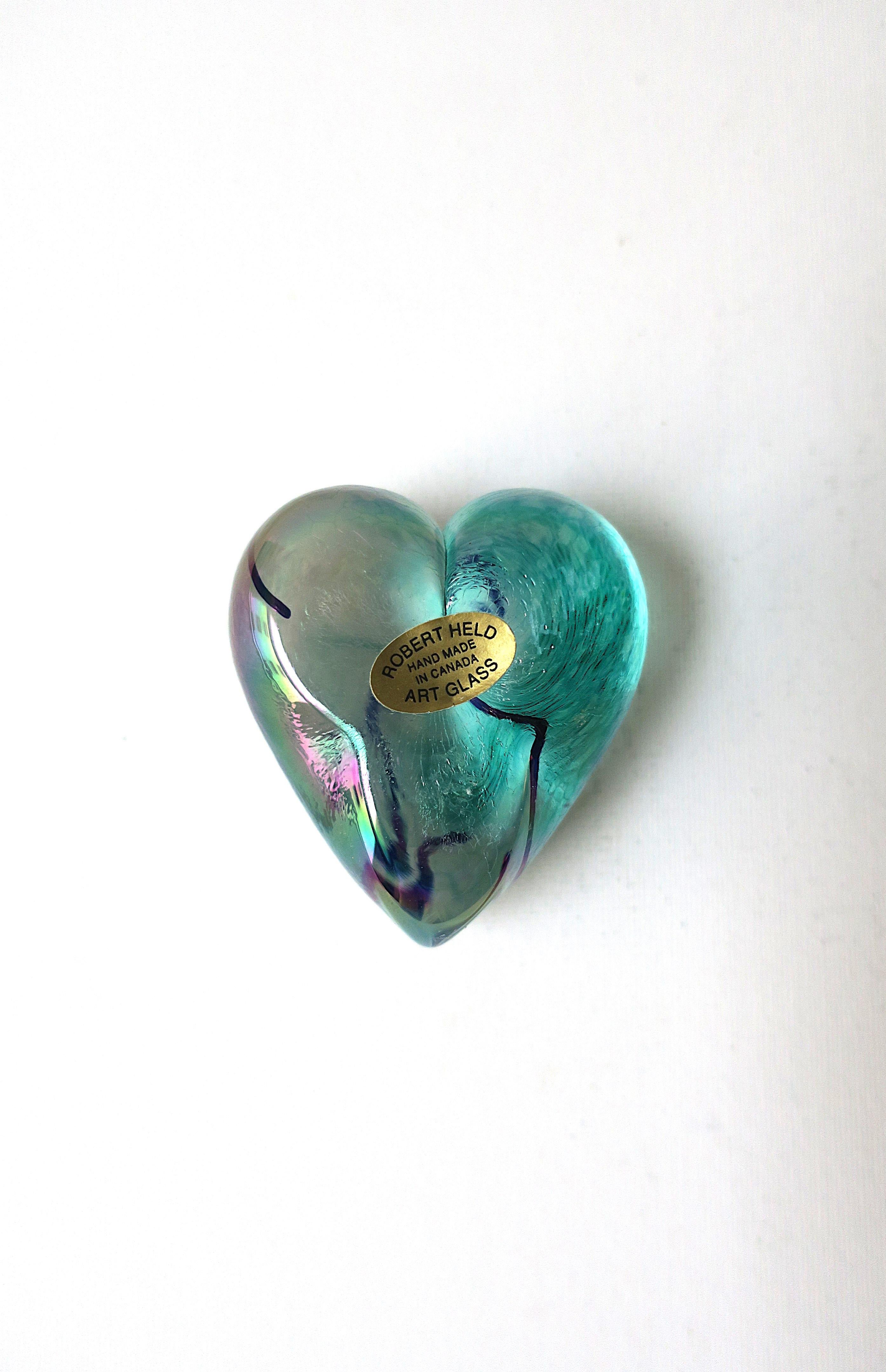 Oggetto decorativo in vetro Art Decor Heart Paperweight (Cuore di vetro) in vendita 7