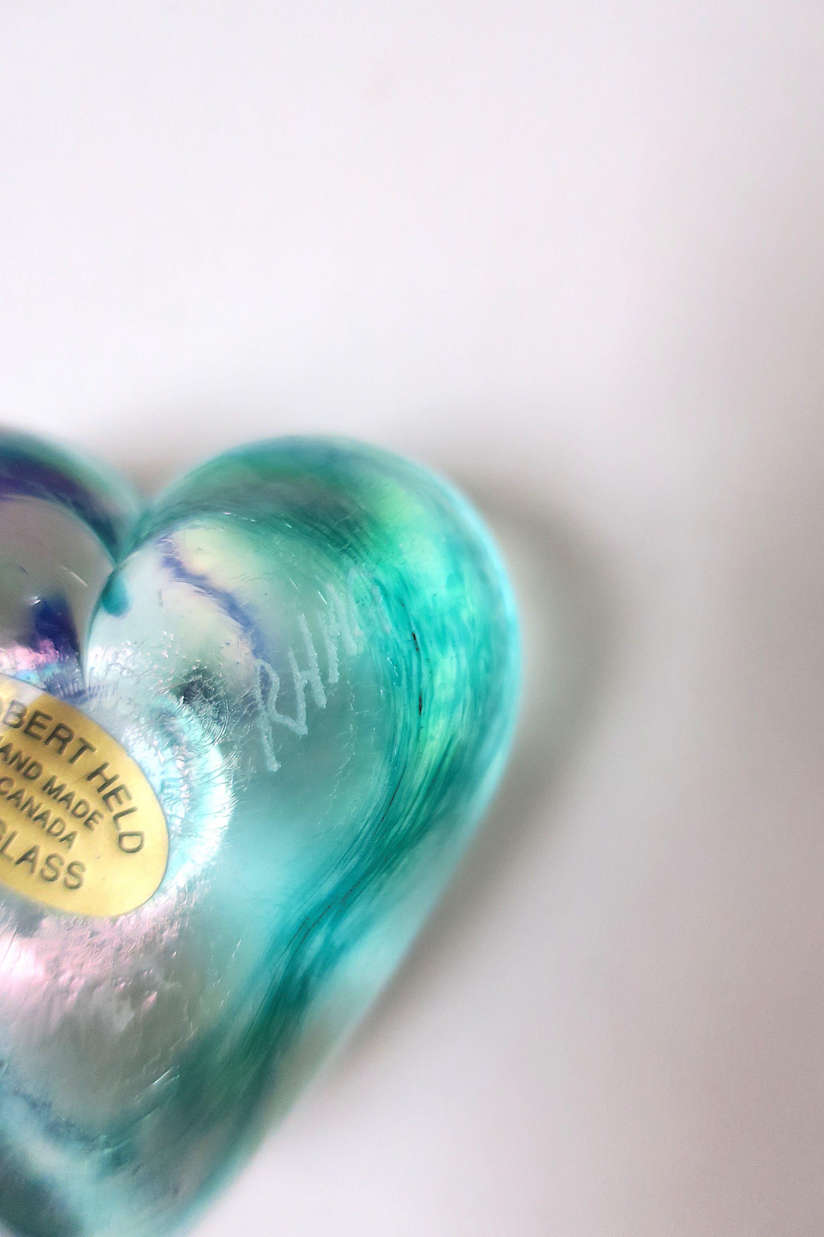 Oggetto decorativo in vetro Art Decor Heart Paperweight (Cuore di vetro) in vendita 7