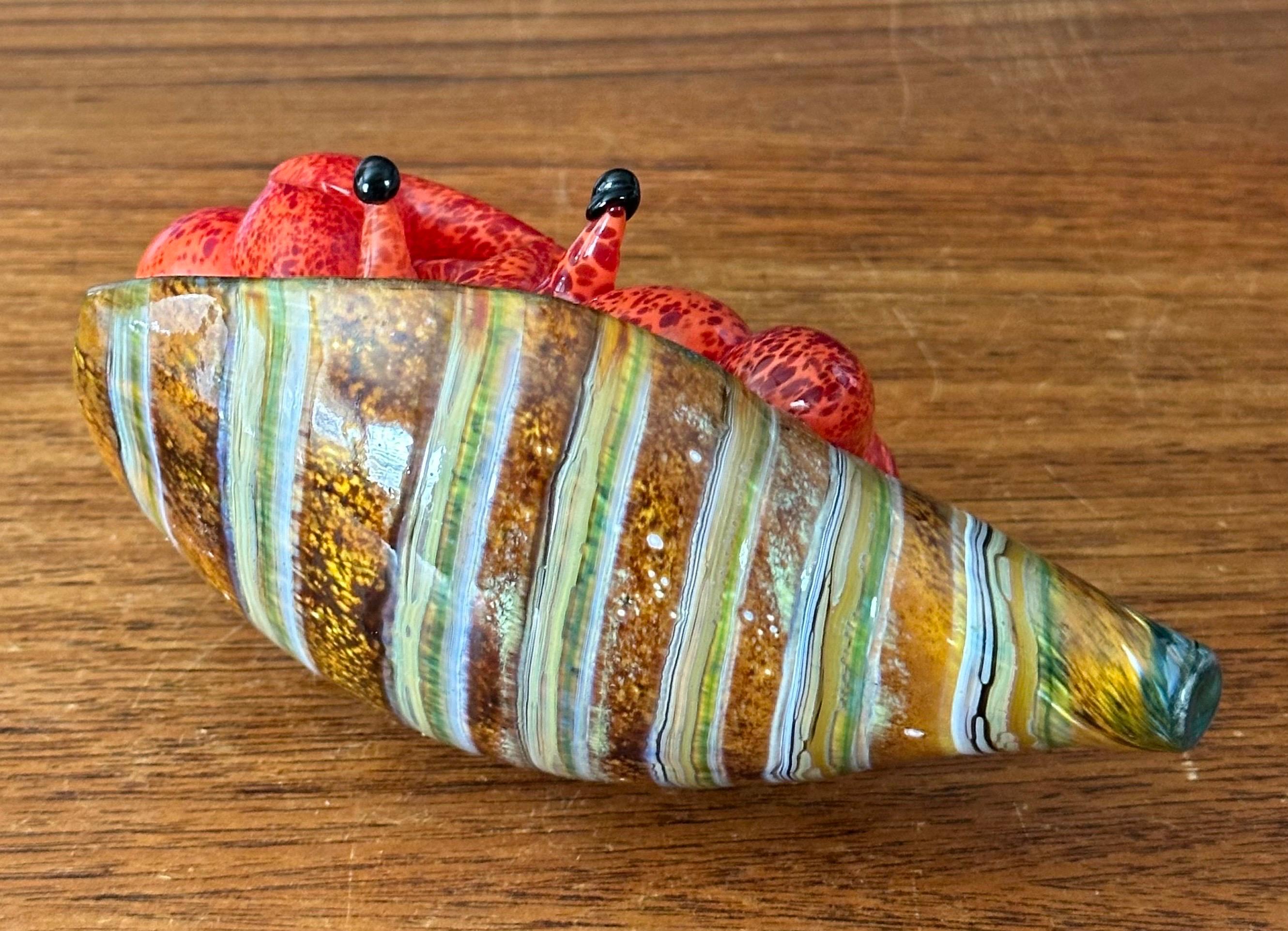 Art Glass Hermit Crab Sculpture by Marty Hook & Janet Sweeney 7