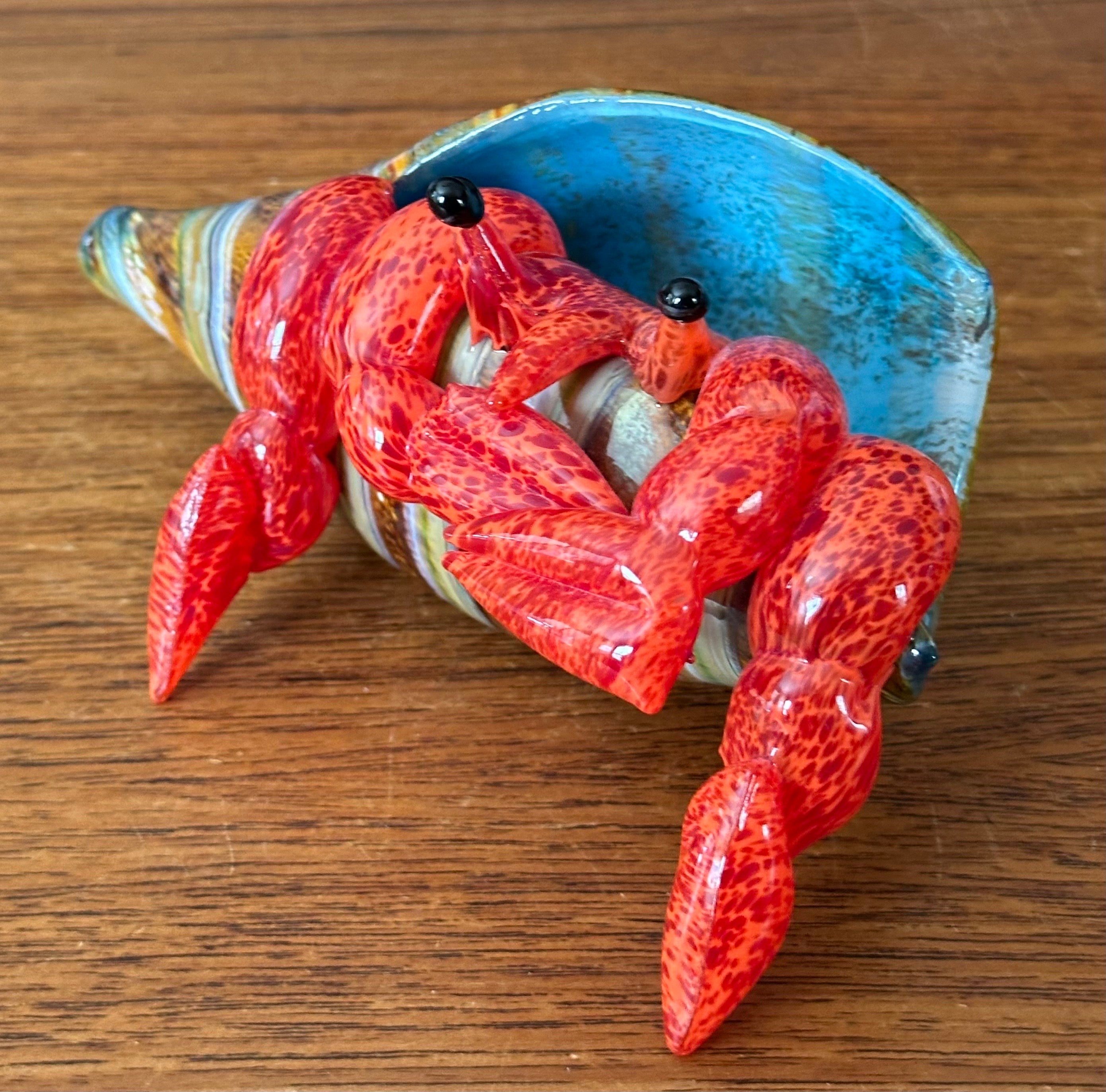 Art Glass Hermit Crab Sculpture by Marty Hook & Janet Sweeney 2