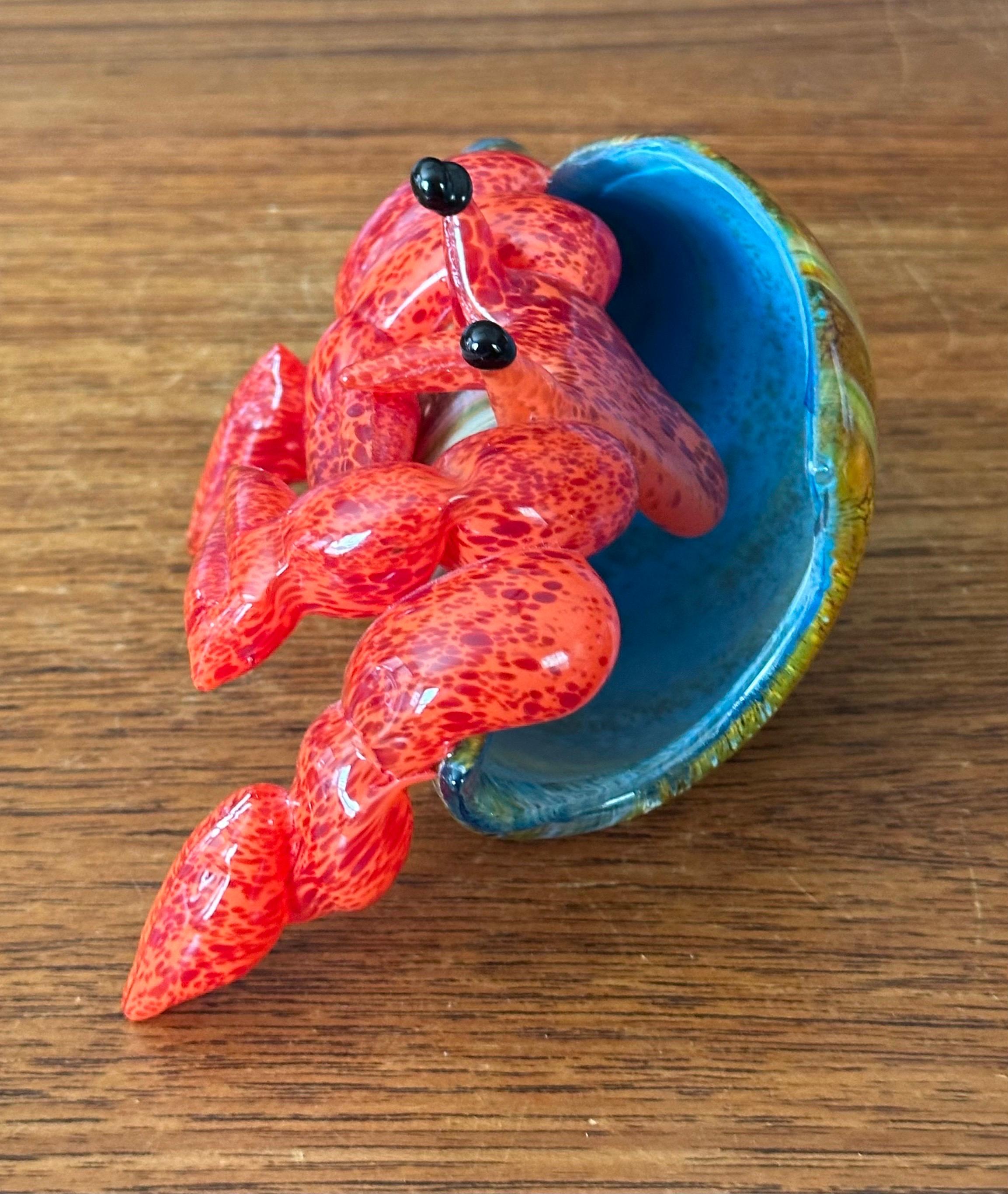 Art Glass Hermit Crab Sculpture by Marty Hook & Janet Sweeney 4