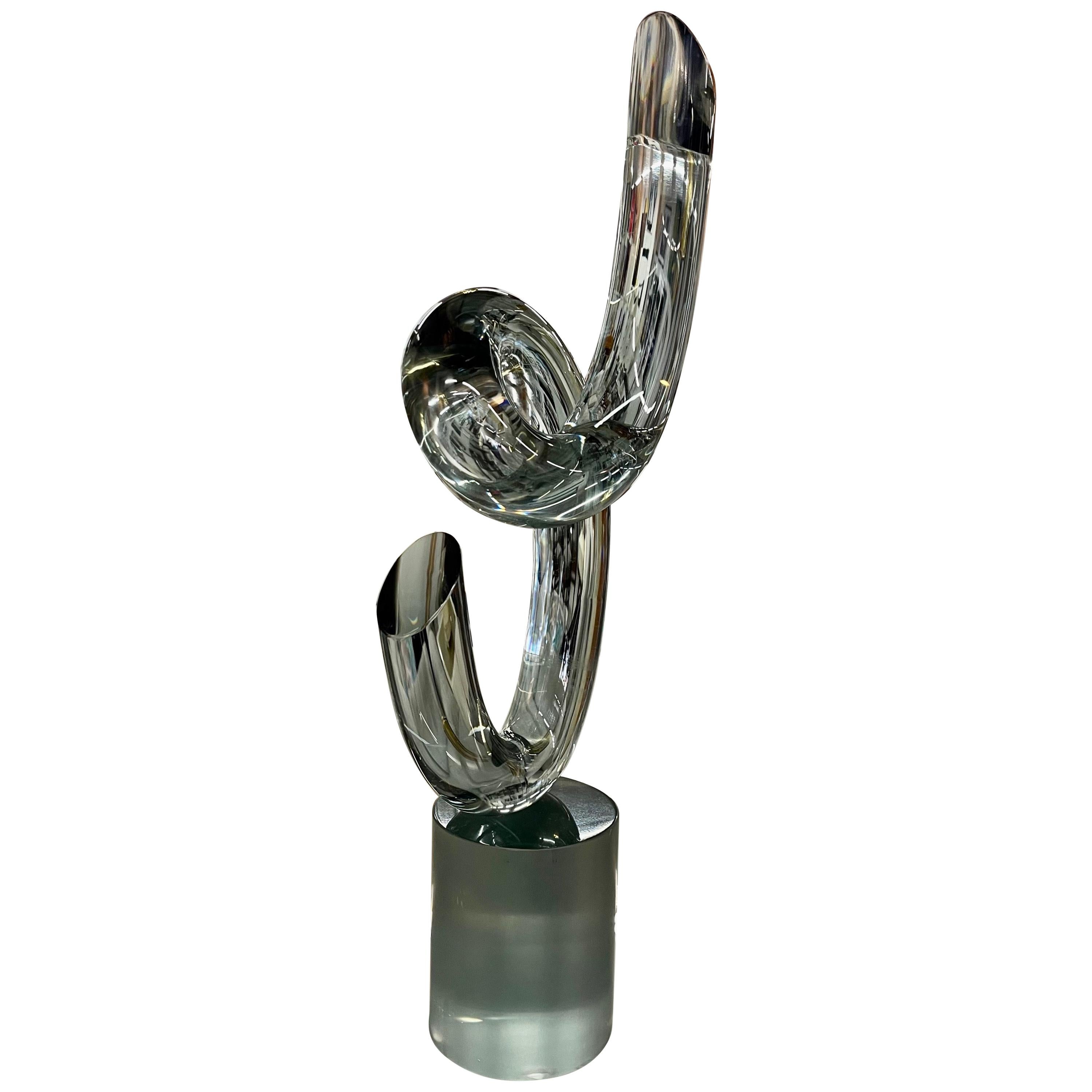 Sculpture d'art en verre à nœud d'Elio Raffaeli en vente