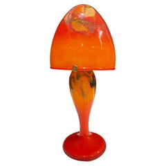 Lampe en verre d'art signée par Pascal Guyot