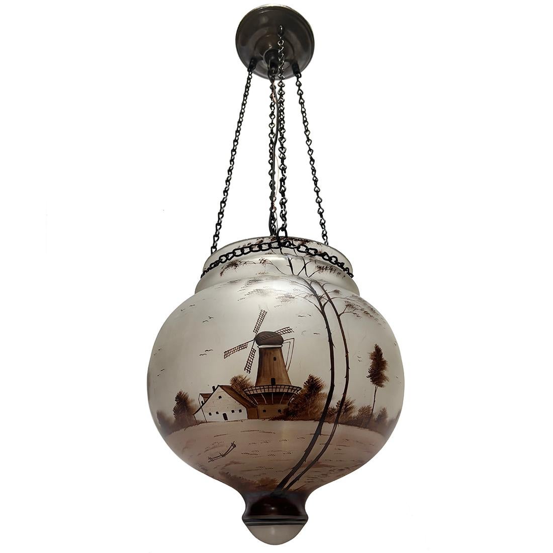 French Art Glass Lantern For Sale