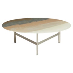 Art Glass Large Silver Coffee Table
