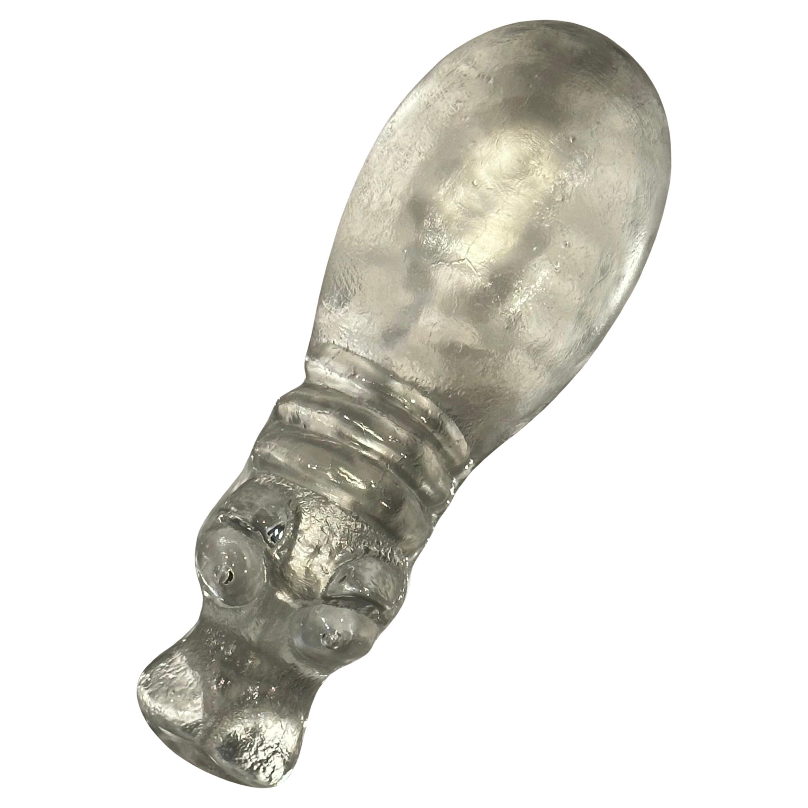 Pisapapeles / Escultura de vidrio artístico Hipopótamo tumbado de Kosta Boda Suecia Sueco en venta