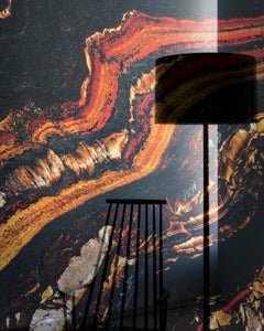 Art Glass Magma Decorative Panel for Multiple Uses Dimension Customizable
