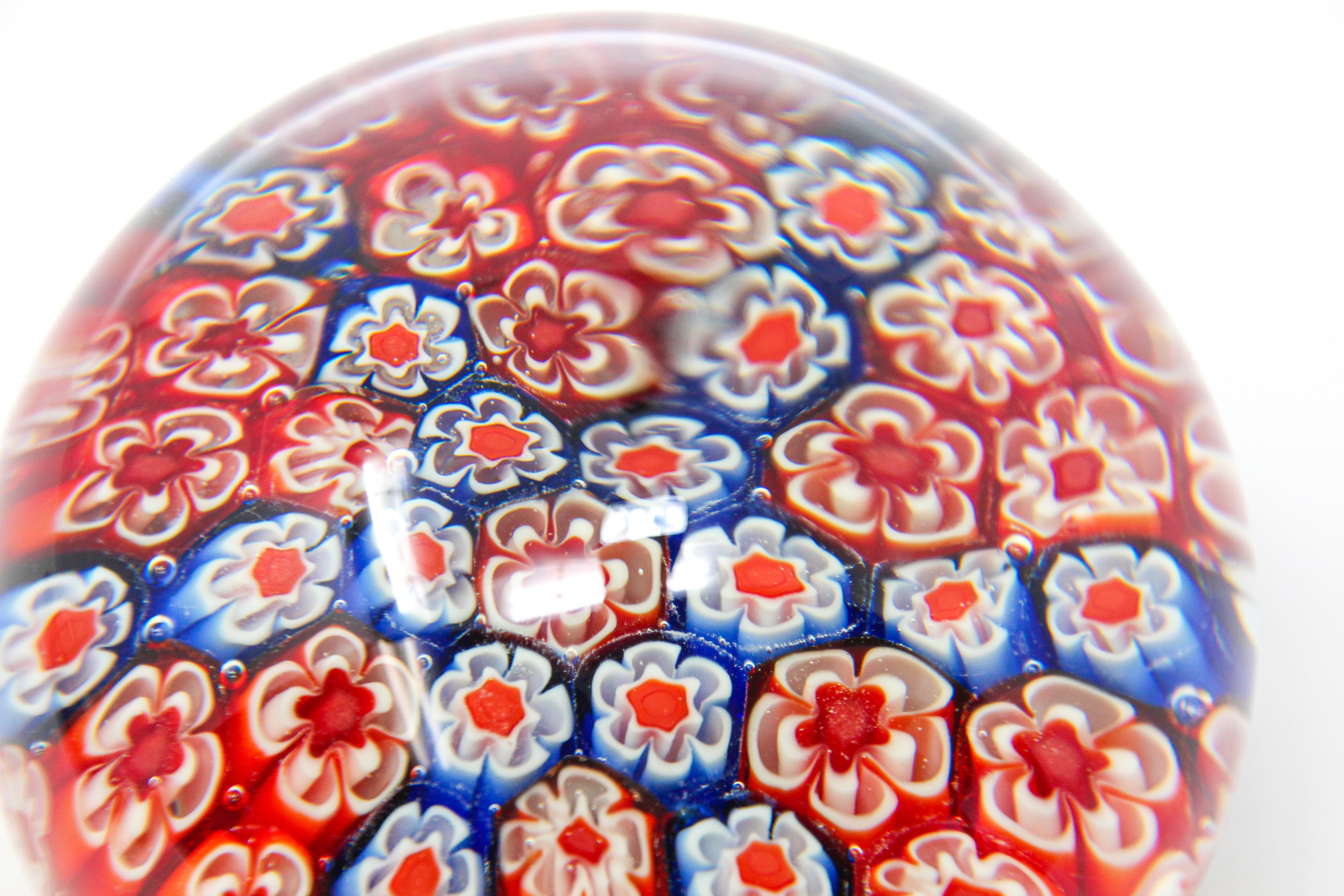 Art Glass Millefiori Collectable Paperweight For Sale 2