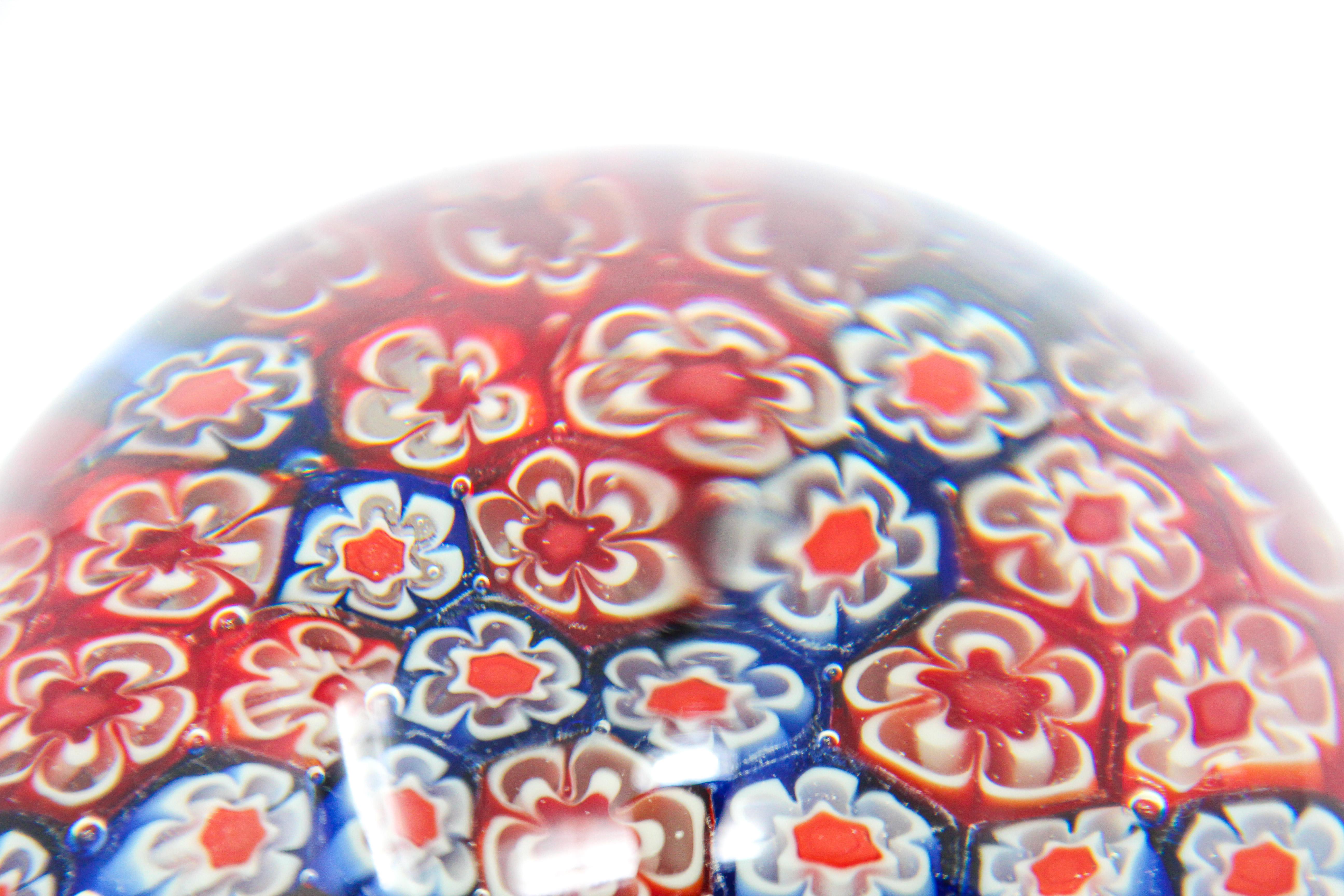 Art Glass Millefiori Collectable Paperweight For Sale 6