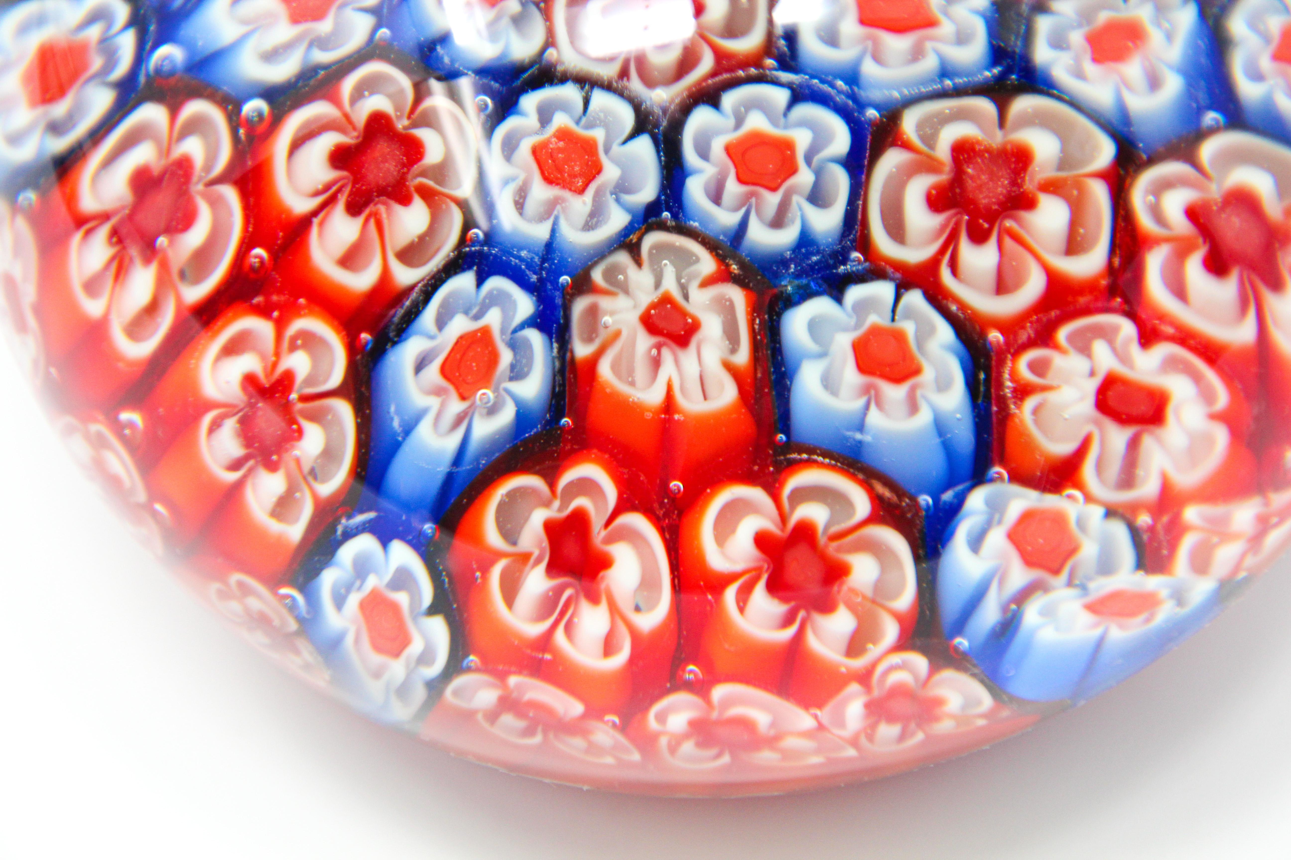 Art Glass Millefiori Collectable Paperweight For Sale 4