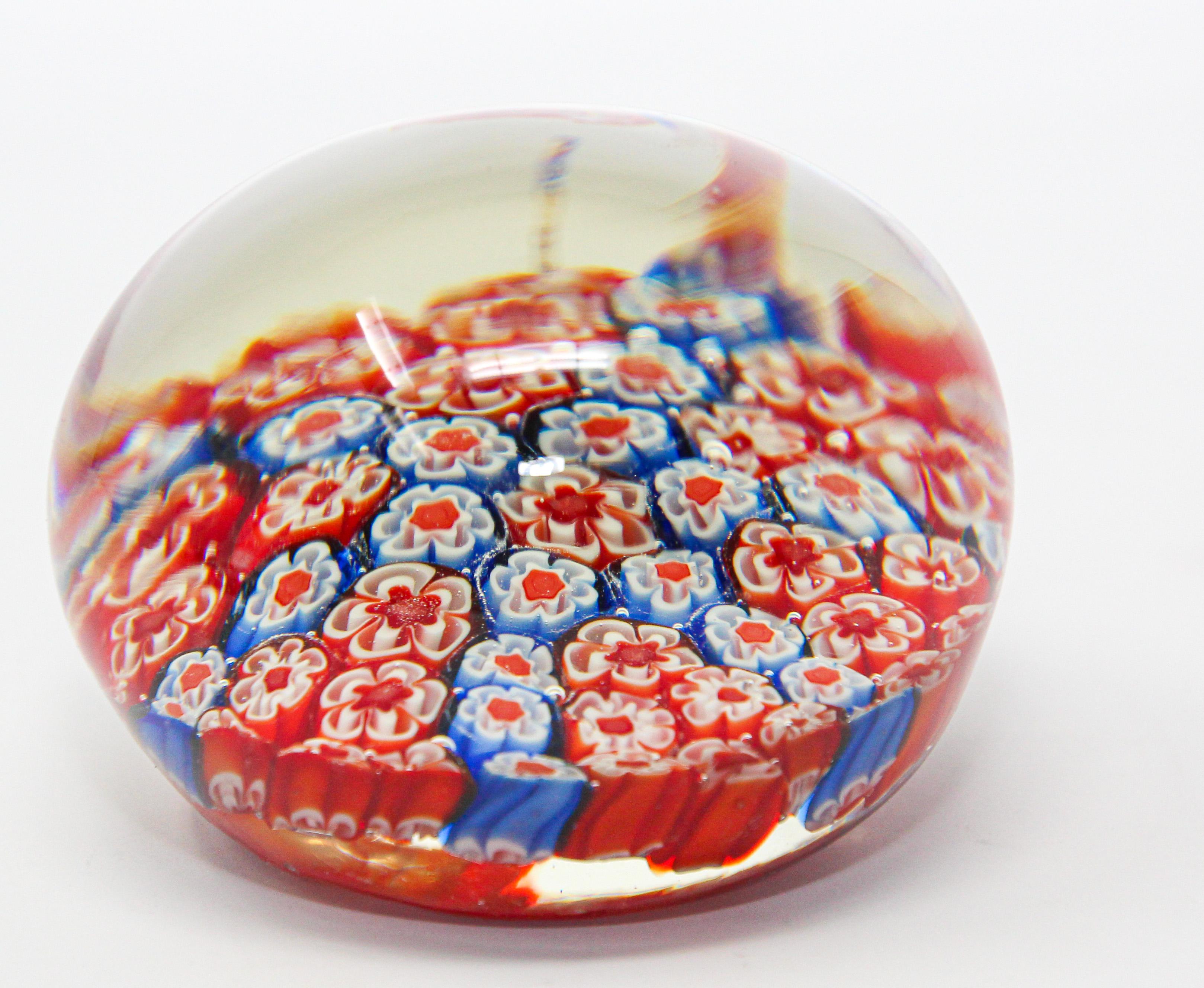 Art Glass Millefiori Collectable Paperweight For Sale 5