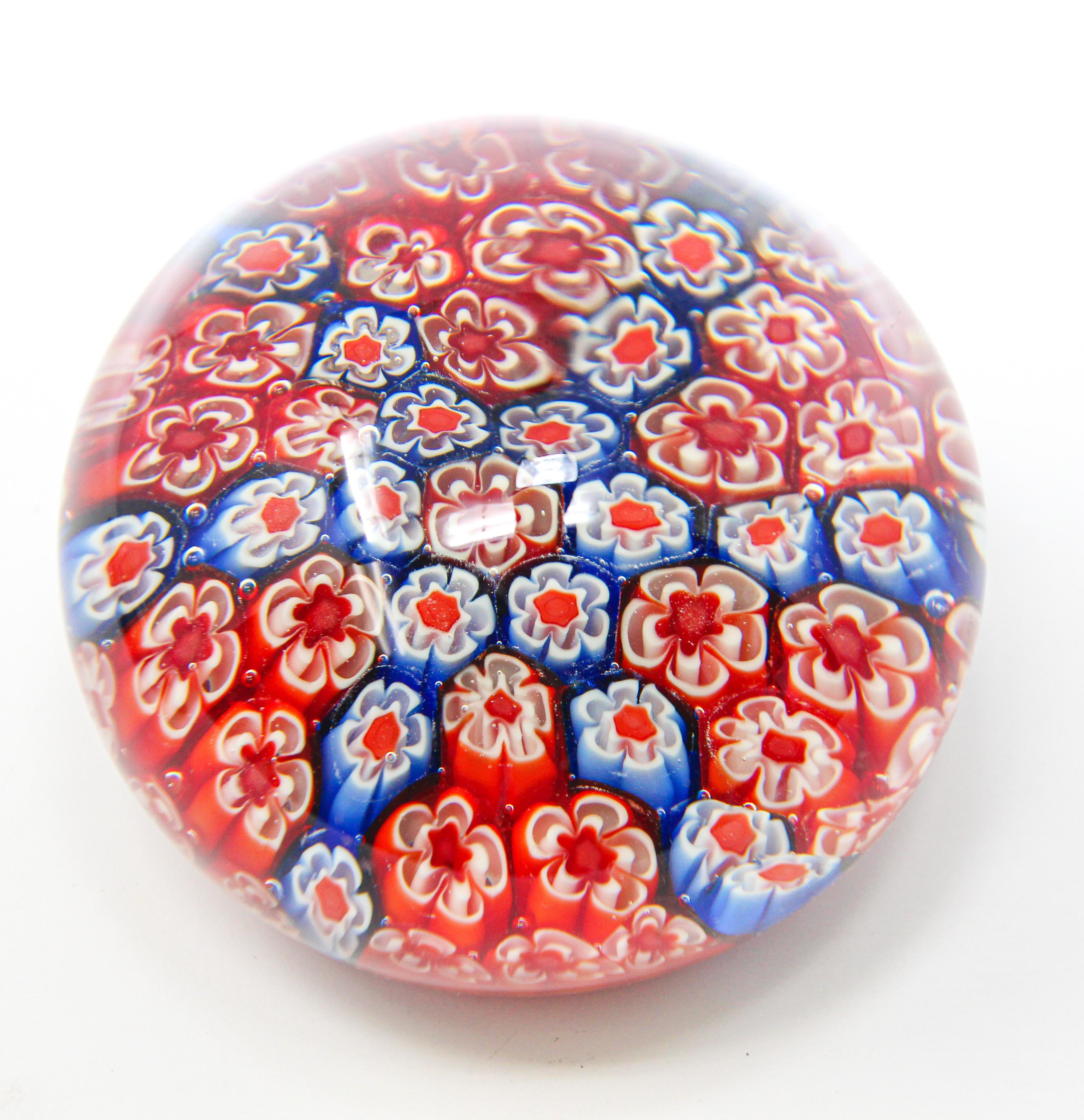 Art Glass Millefiori Collectable Paperweight For Sale 3