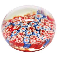 Vintage Art Glass Millefiori Collectable Paperweight
