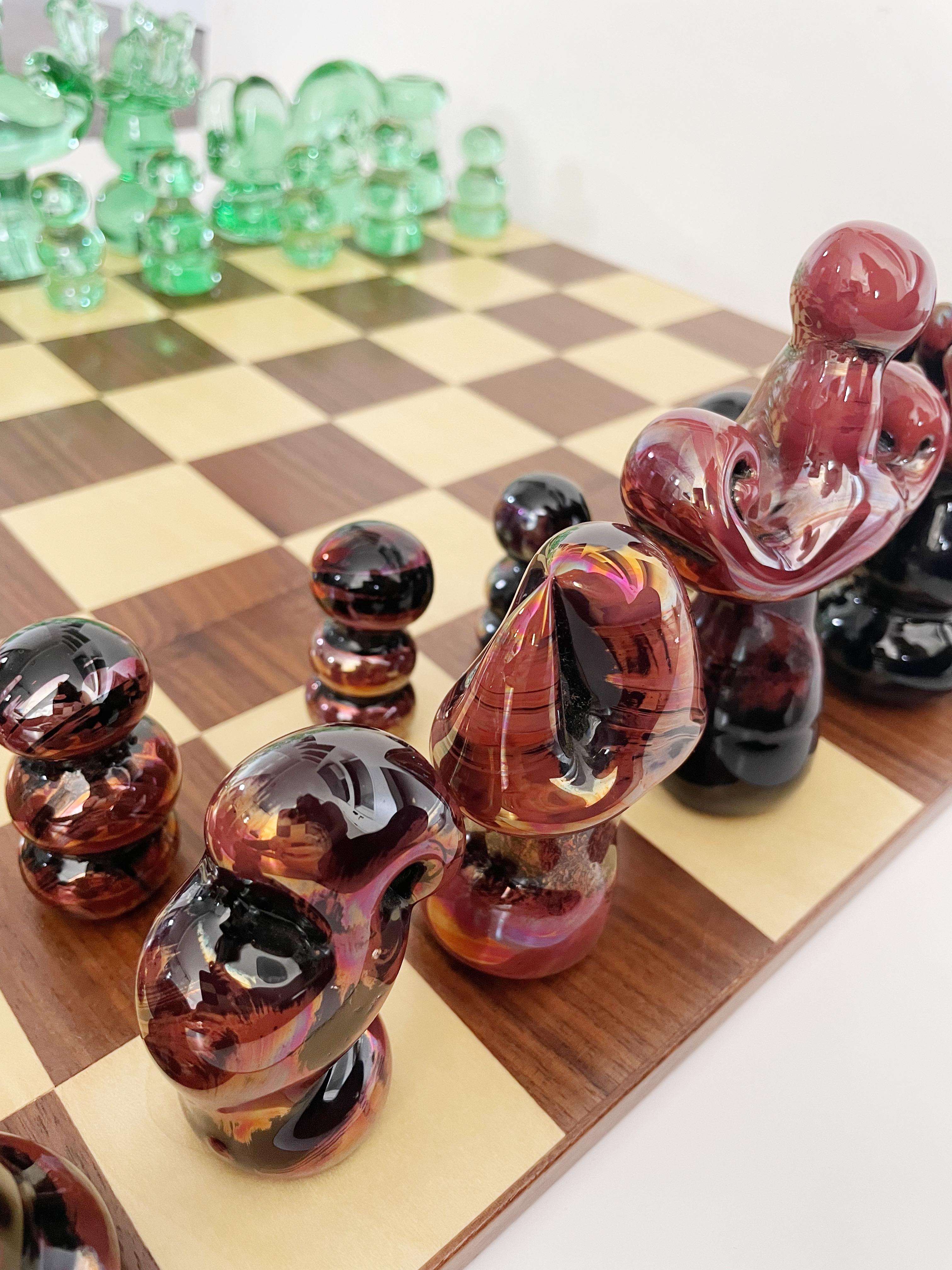 murano glass chess set
