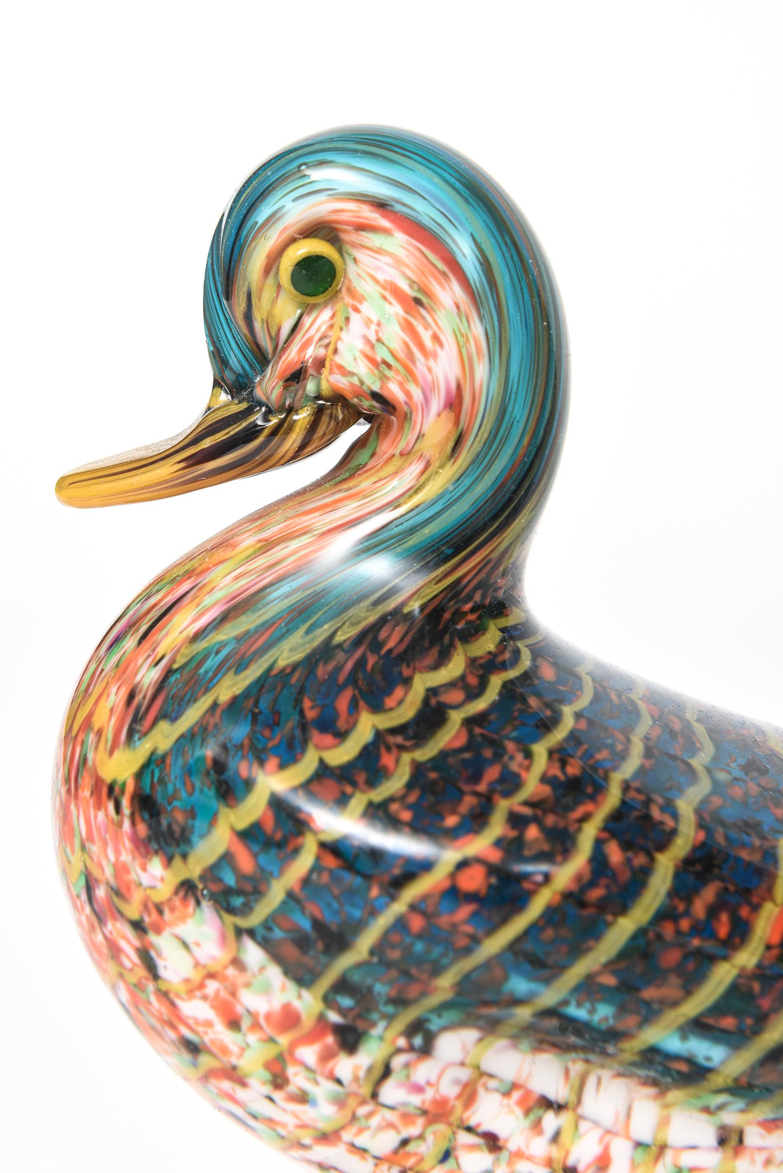 Art Glass Murano Millefiori Duck Bird from La Tour D'Argent Paris 3