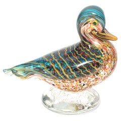 Art Glass Murano Millefiori Duck Bird from La Tour D'Argent Paris