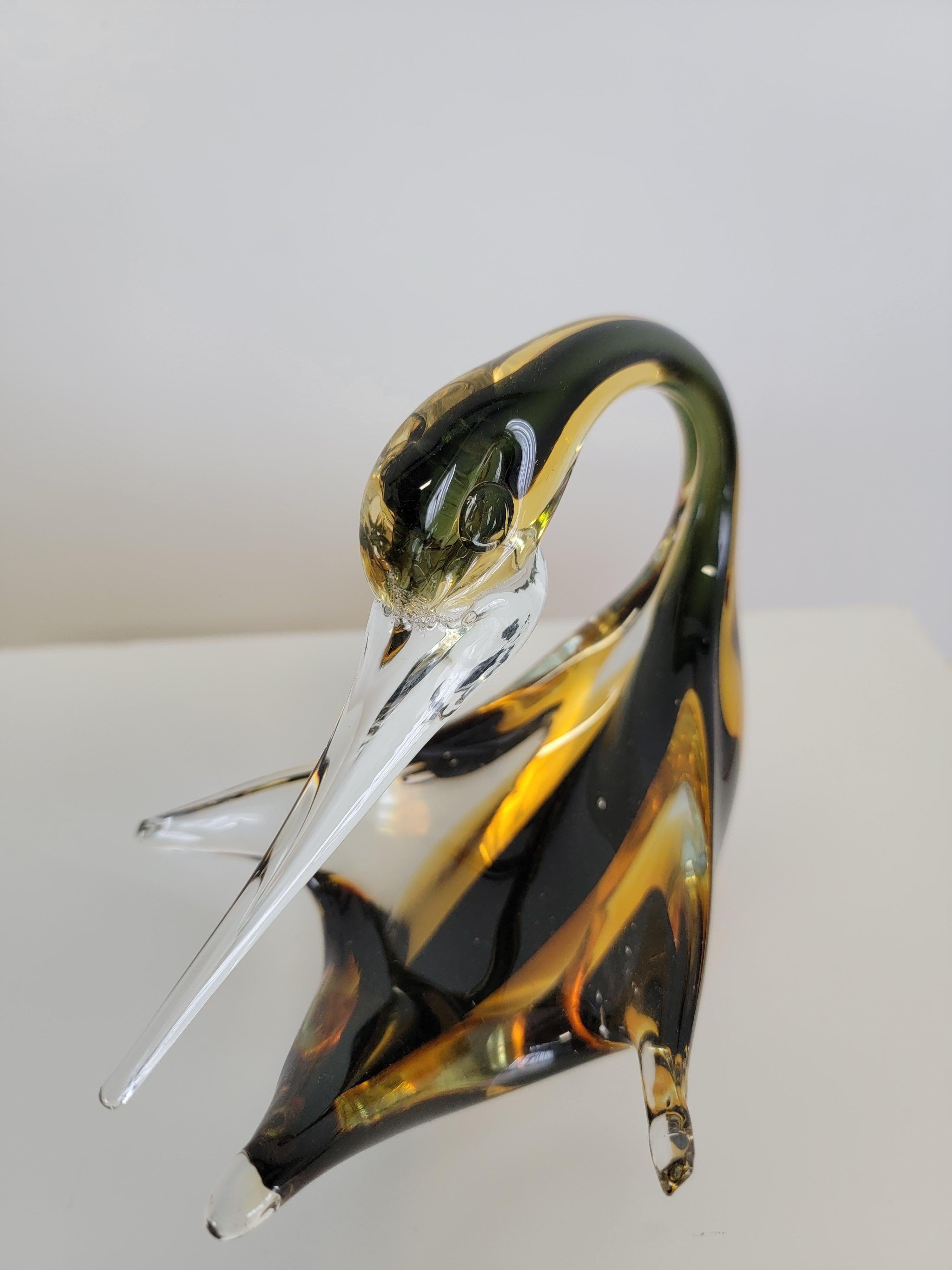Other Art Glass Murano Swan Bird Animal Figurine 