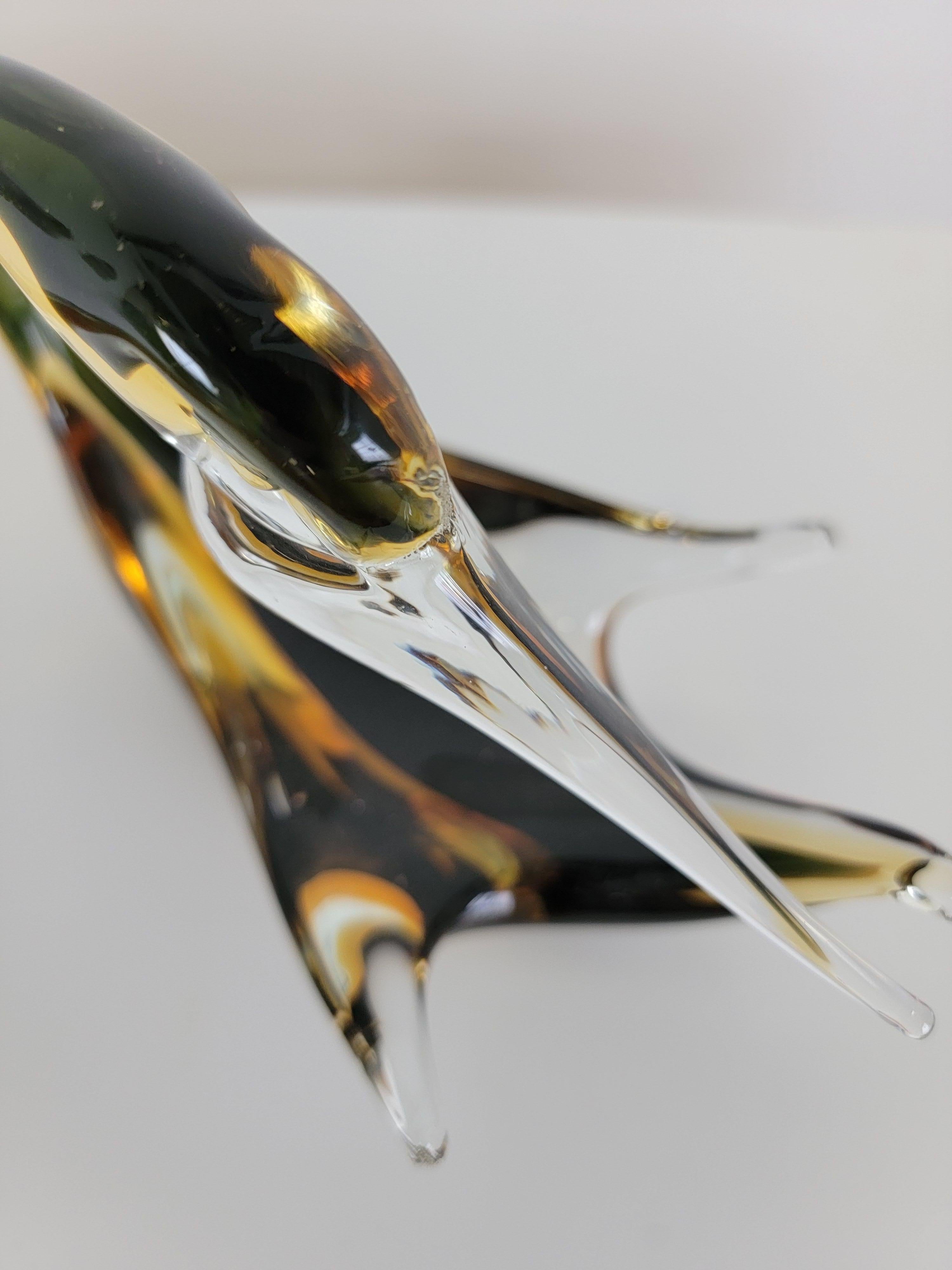 Art Glass Murano Swan Bird Animal Figurine  In Good Condition In Toronto, ON