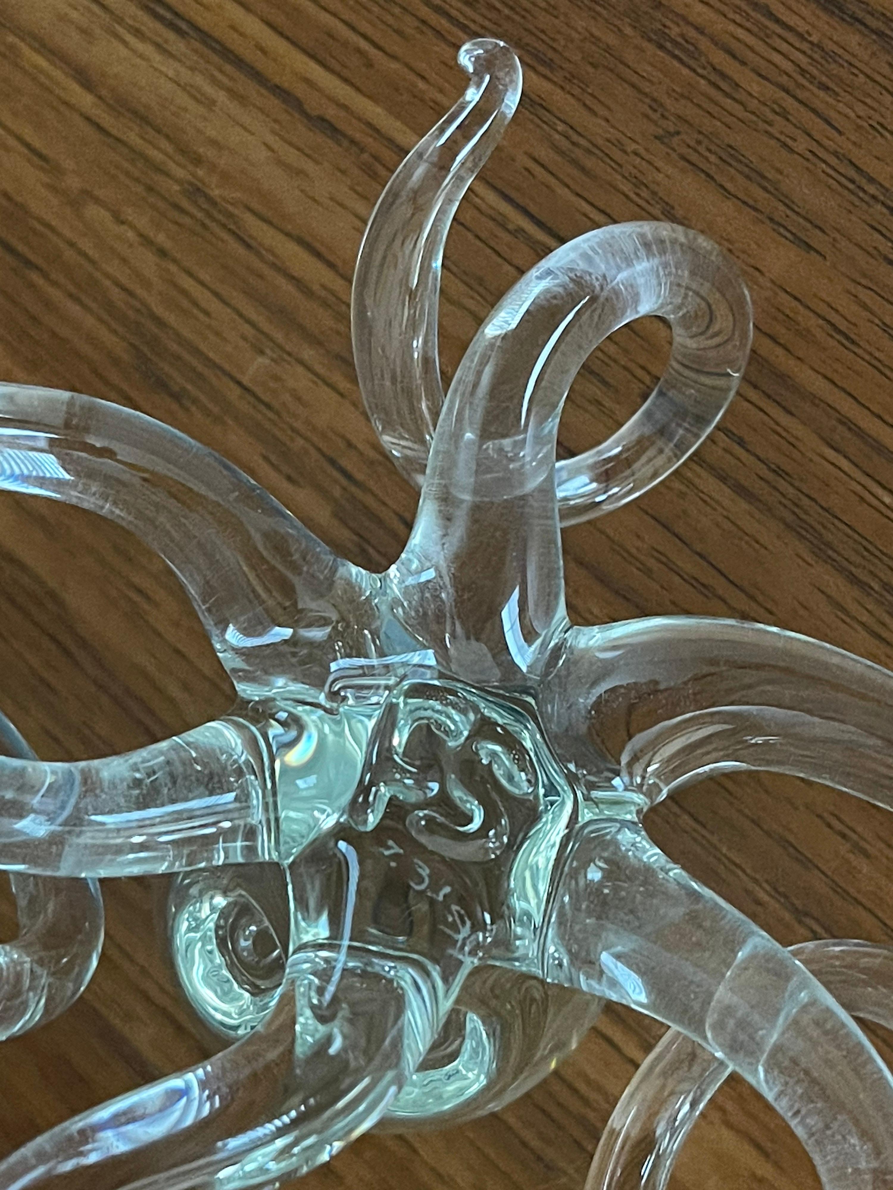 Art Glass Octopus Sculpture by Hans Godo Frabel For Sale 3