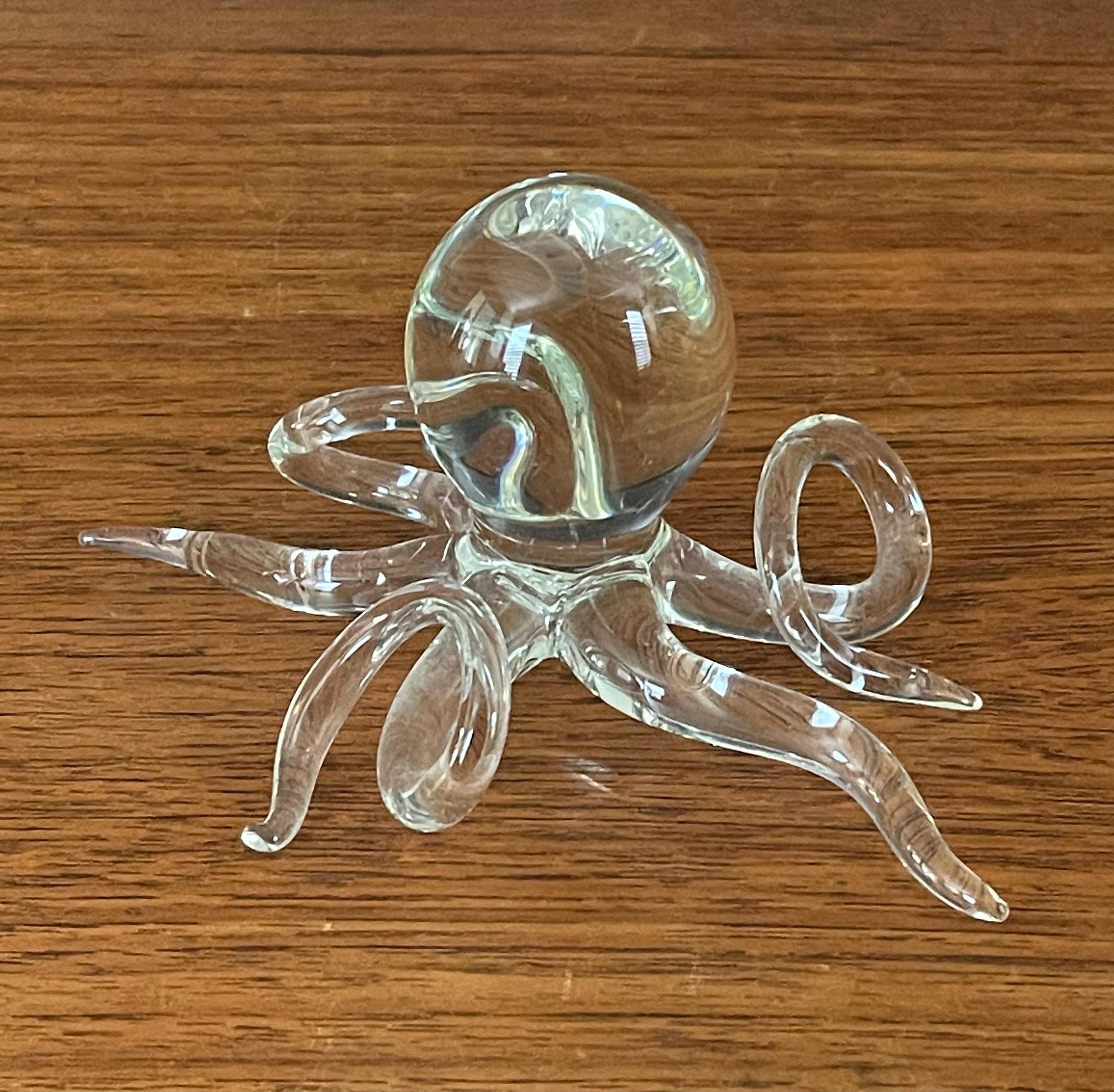 Mid-Century Modern Art Glass Octopus Sculpture by Hans Godo Frabel For Sale