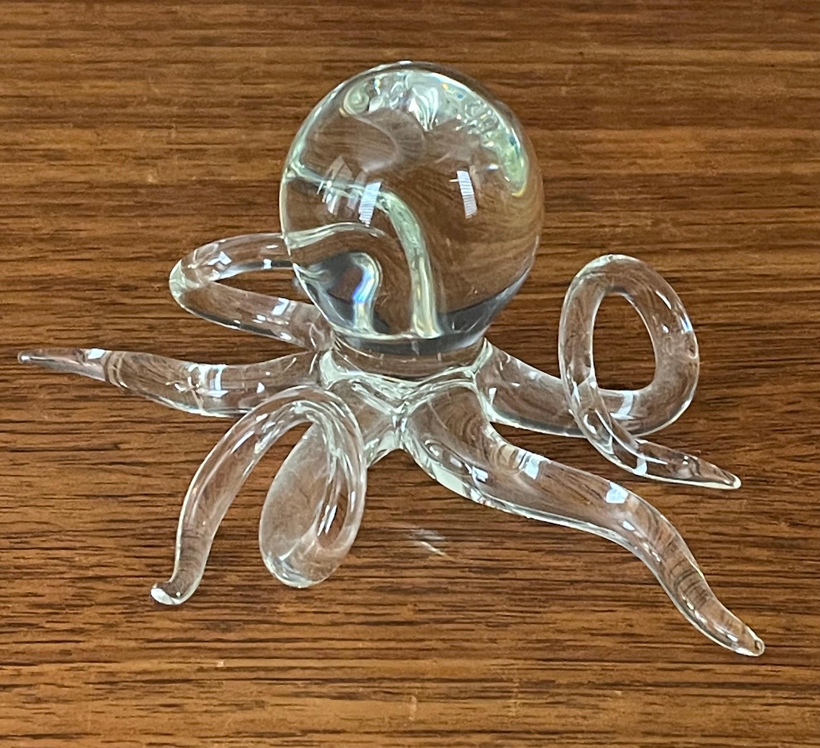 American Art Glass Octopus Sculpture by Hans Godo Frabel For Sale