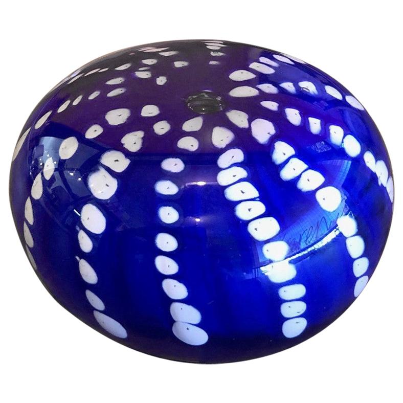 Art Glass Orb Sculpture or Paperweight by Brian Higer of American Studio For Sale