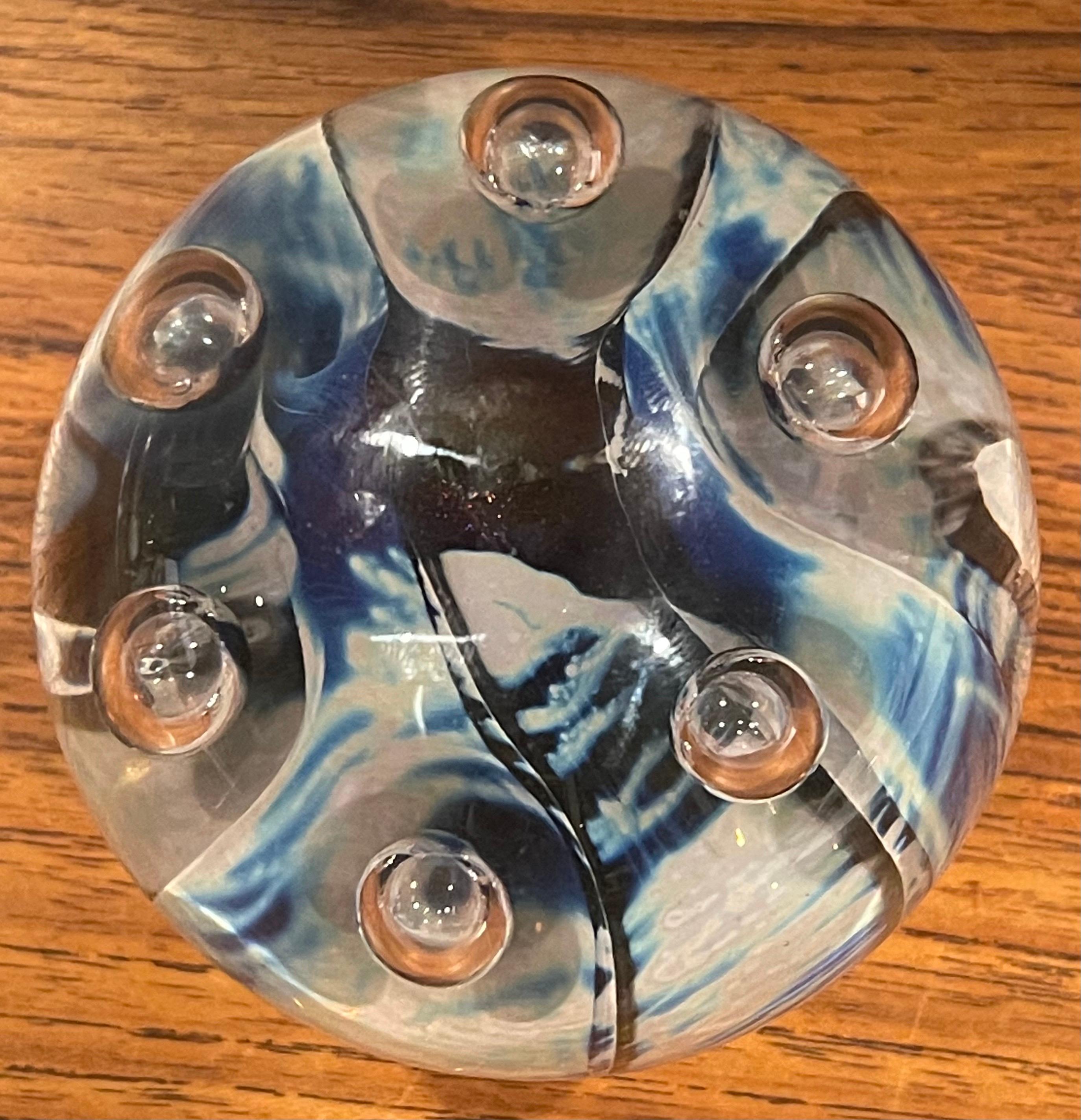 American Art Glass Orb Sculpture or Paperweight by Robert Eickholt