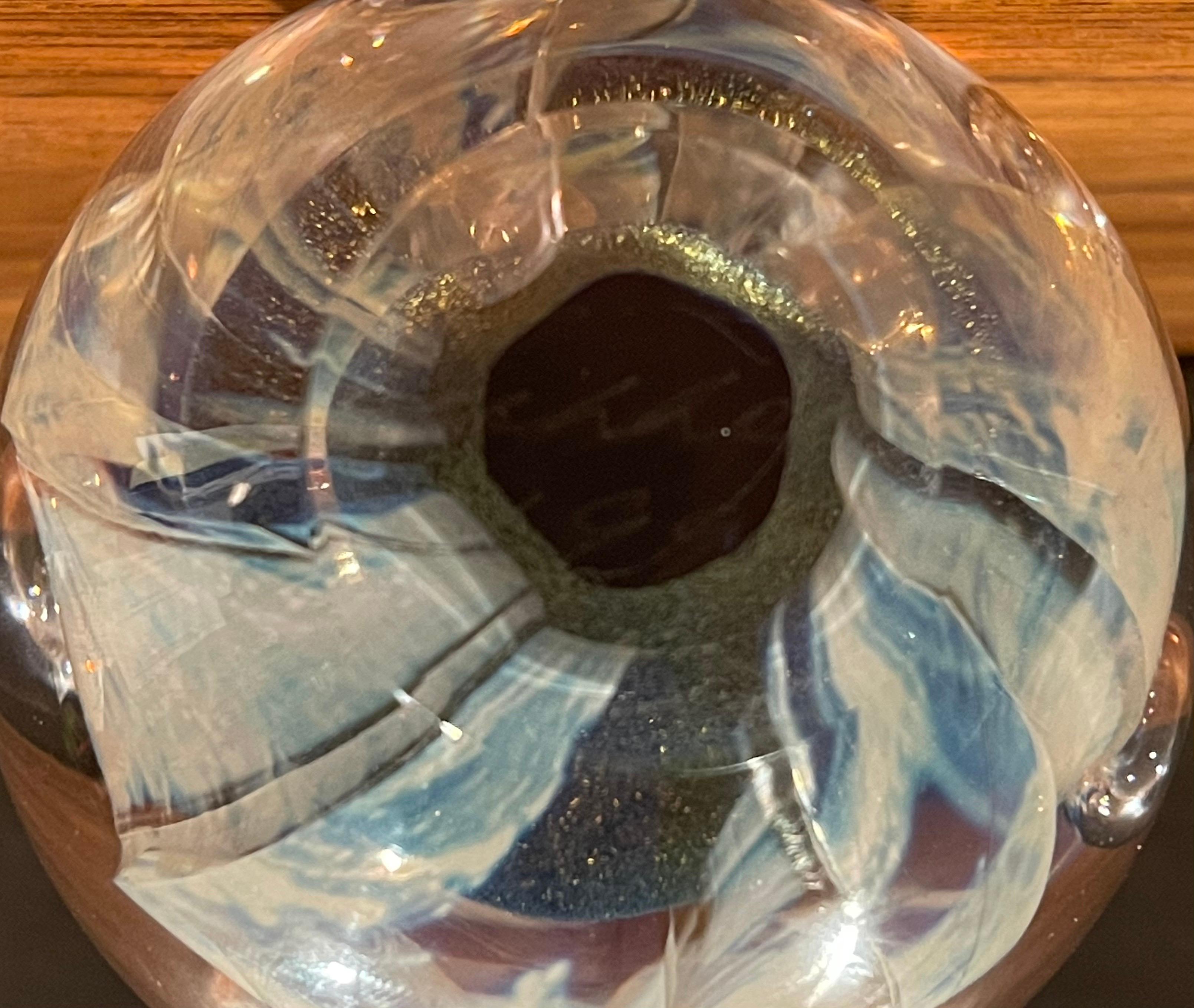 Art Glass Orb Sculpture or Paperweight by Robert Eickholt In Good Condition For Sale In San Diego, CA
