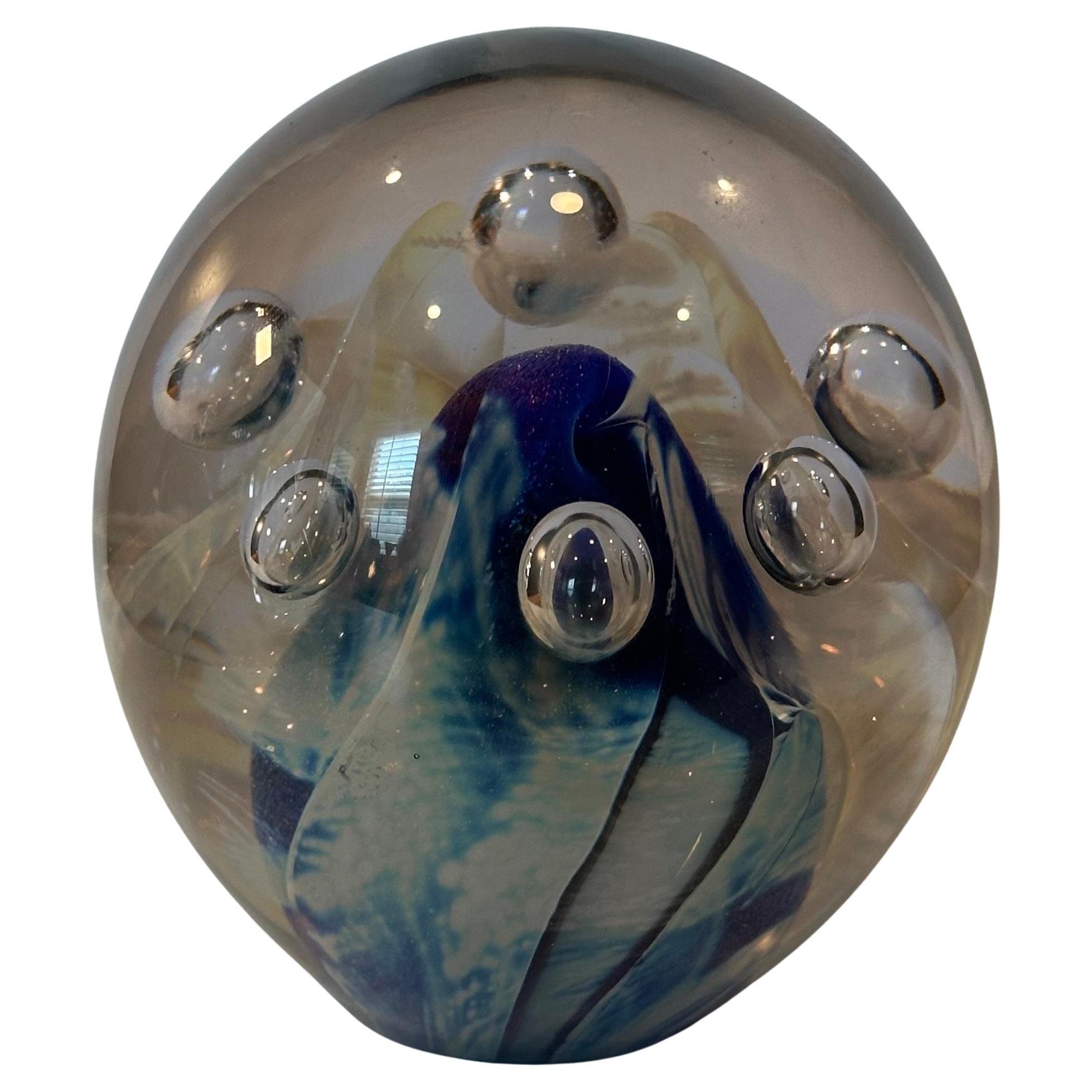 Escultura orbe o pisapapeles de vidrio artístico de Robert Eickholt en venta 2