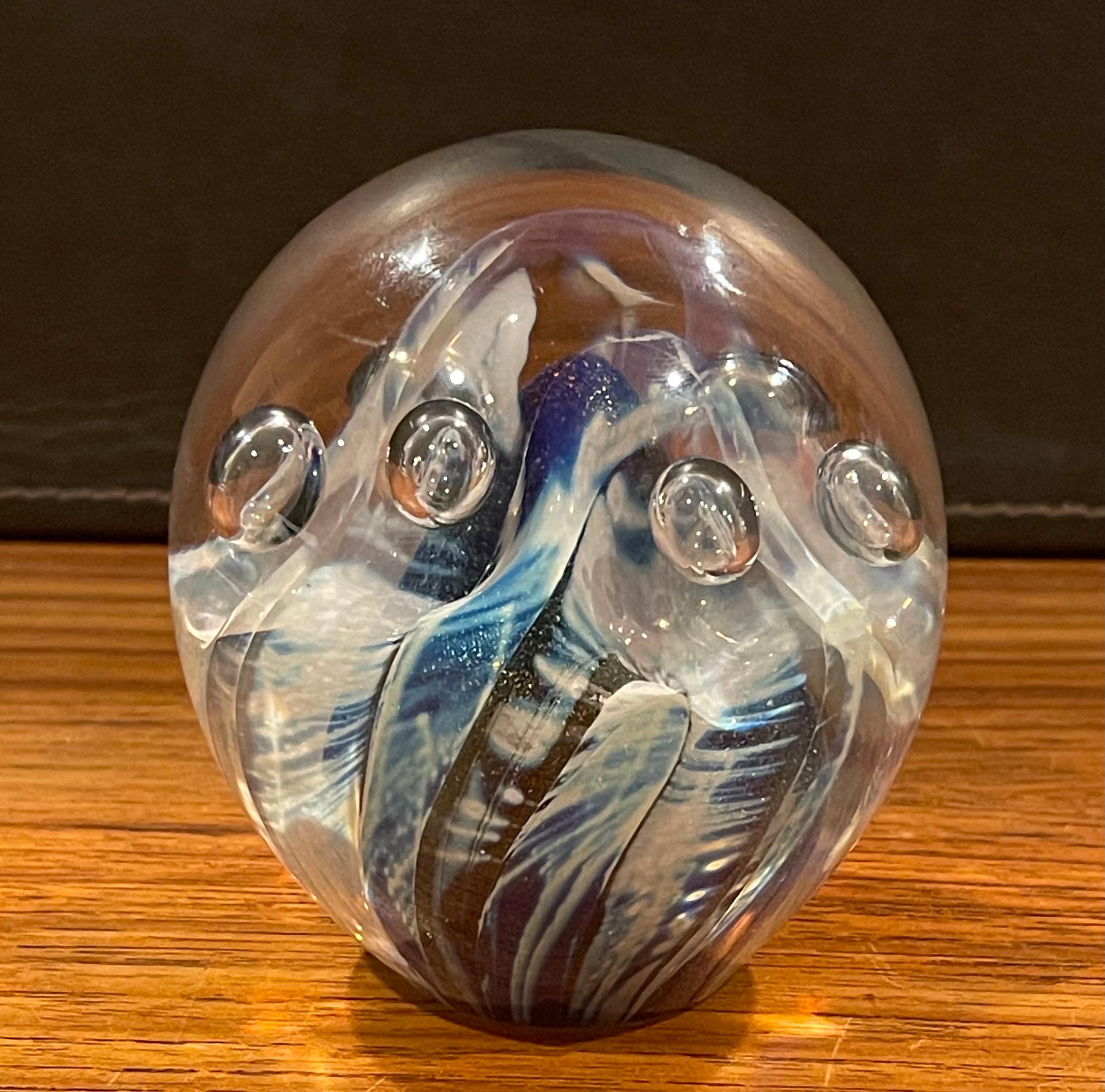 Art Glass Orb Sculpture or Paperweight by Robert Eickholt For Sale 1