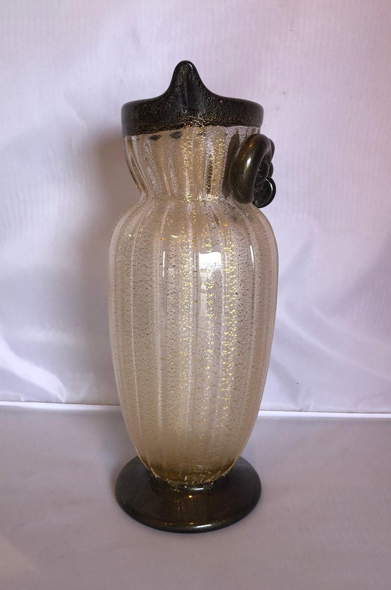 Art Glass Owl Vase by Gambaro and Poggi for Murano at 1stDibs
