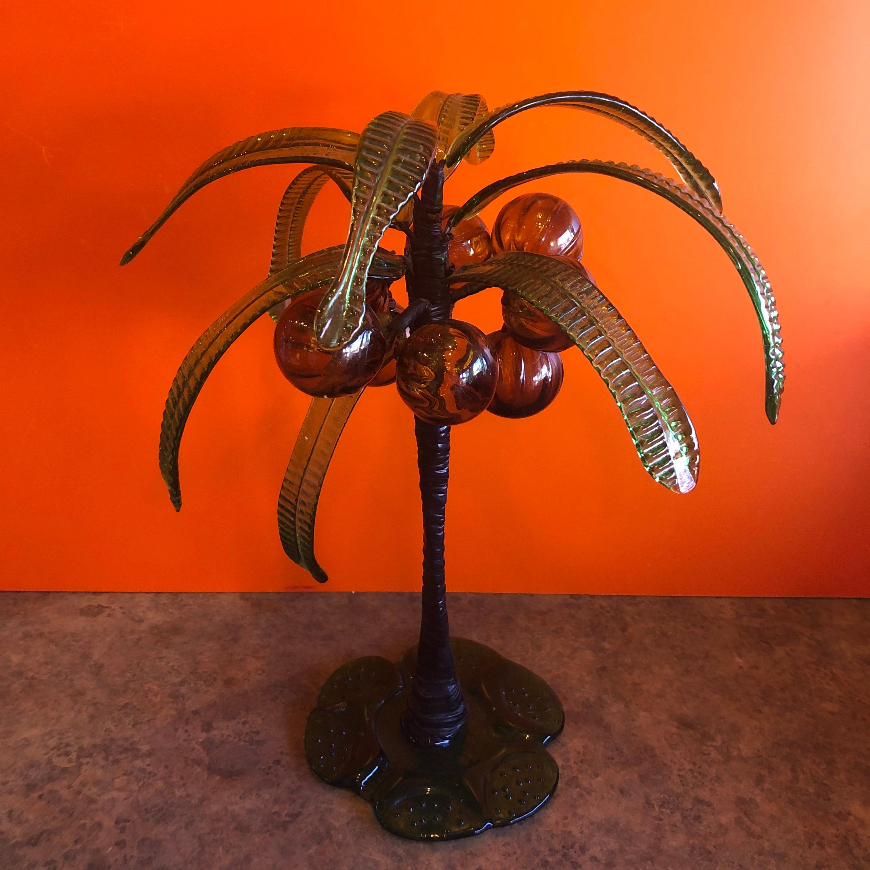 Art Glass Palm Tree with Coconuts by Murano Glass Studios 3