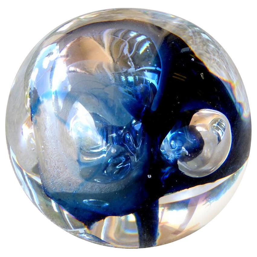 Art Glass Paperweight by Rollin Karg For Sale