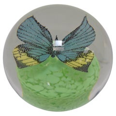 Fermacarte in vetro artistico, Novy Bor Glassworks, anni '50.