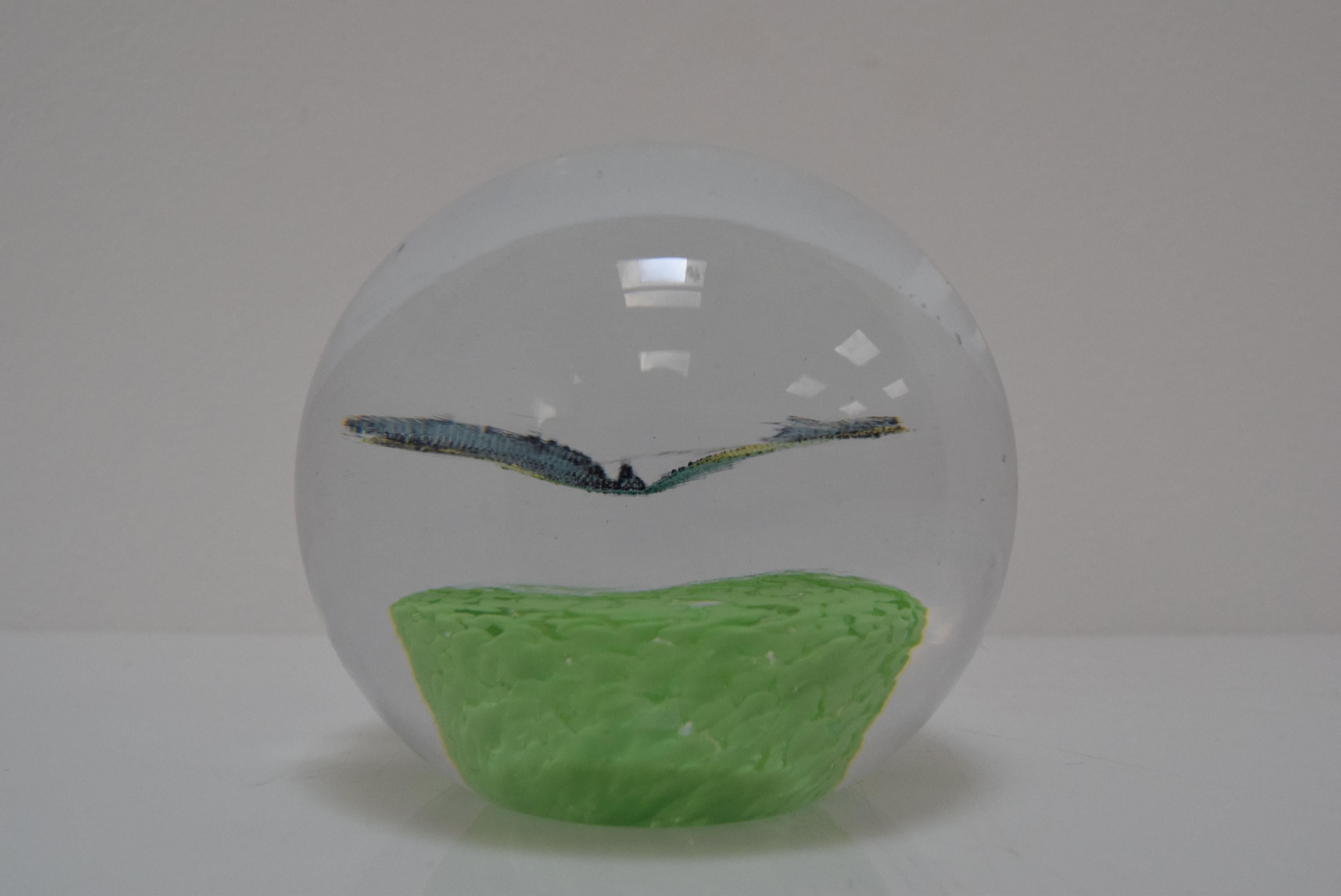 Art Glass Paperweight, Glasswork Novy Bor, 1950s For Sale 1