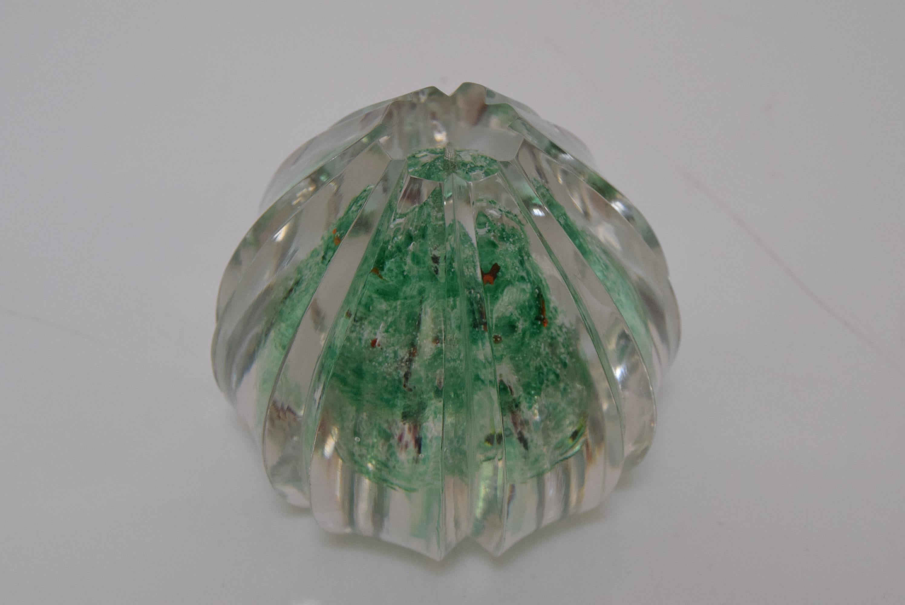 Art Glass Paperweight, Glasswork Novy Bor, 1950s For Sale 3