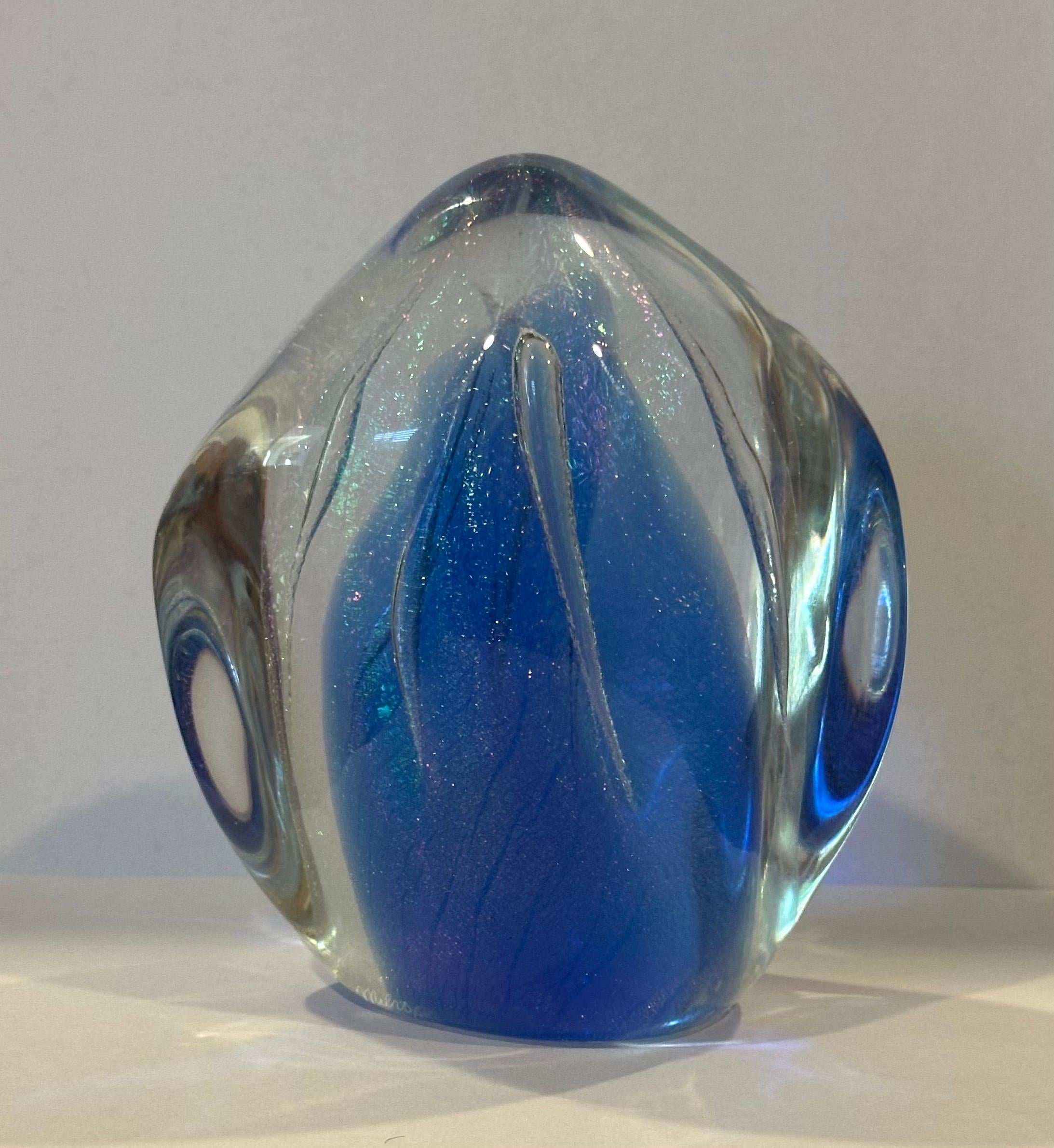 American Art Glass Paperweight / Sculpture by Milropa Studio For Sale