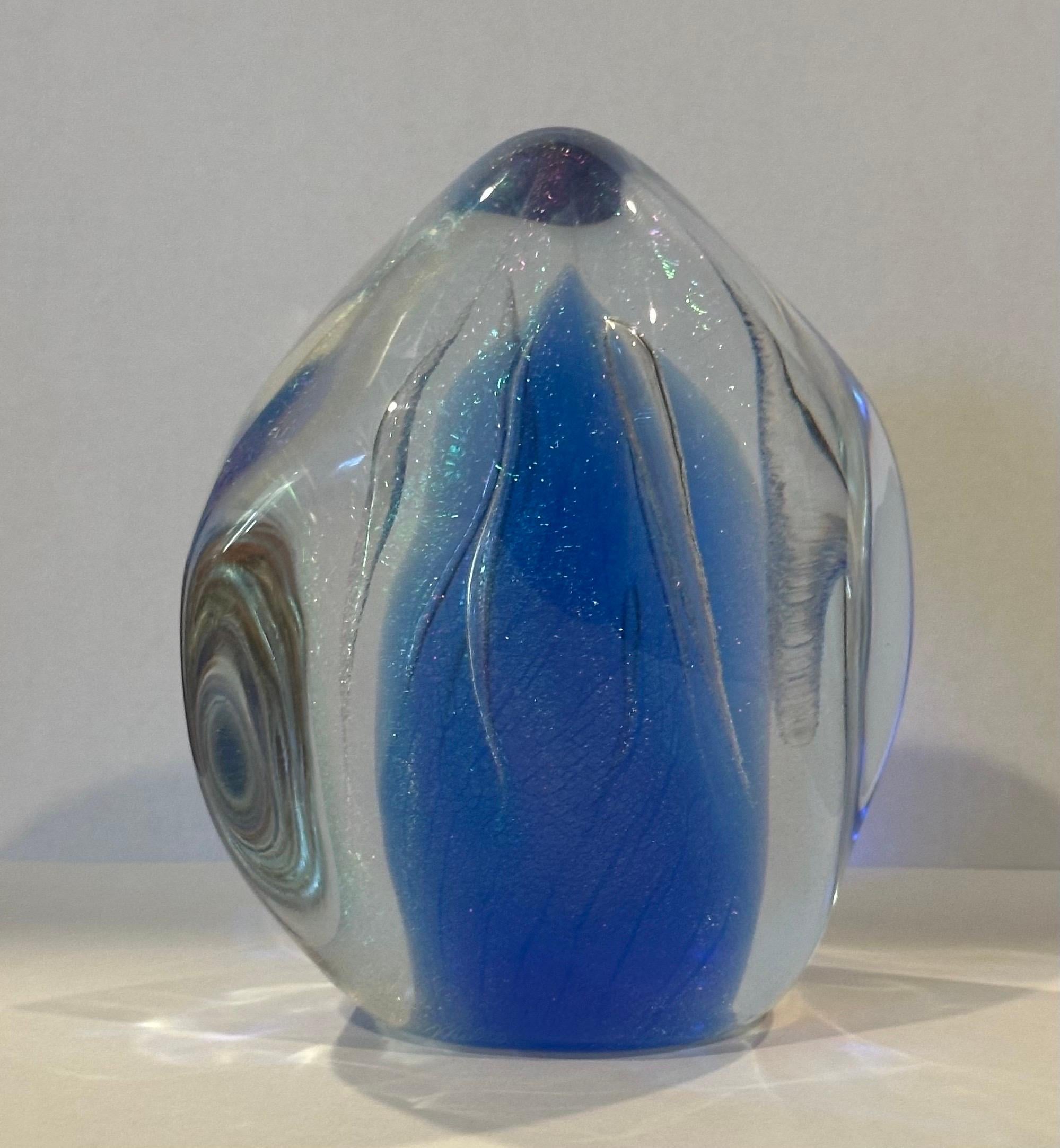 Art Glass Paperweight / Sculpture by Milropa Studio In Good Condition For Sale In San Diego, CA
