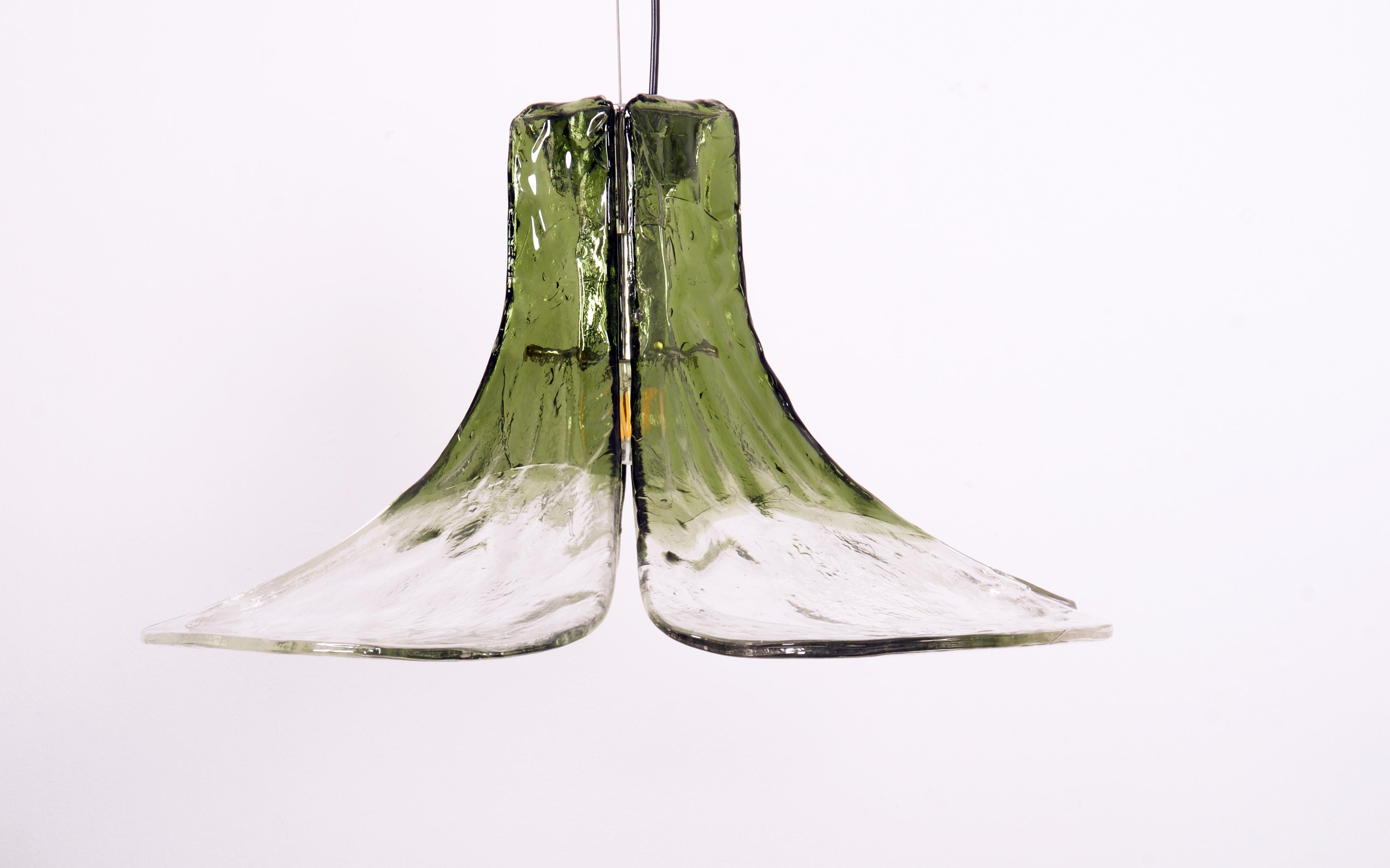 Brass Art Glass Pendant by Carlo Nason for Mazzega For Sale