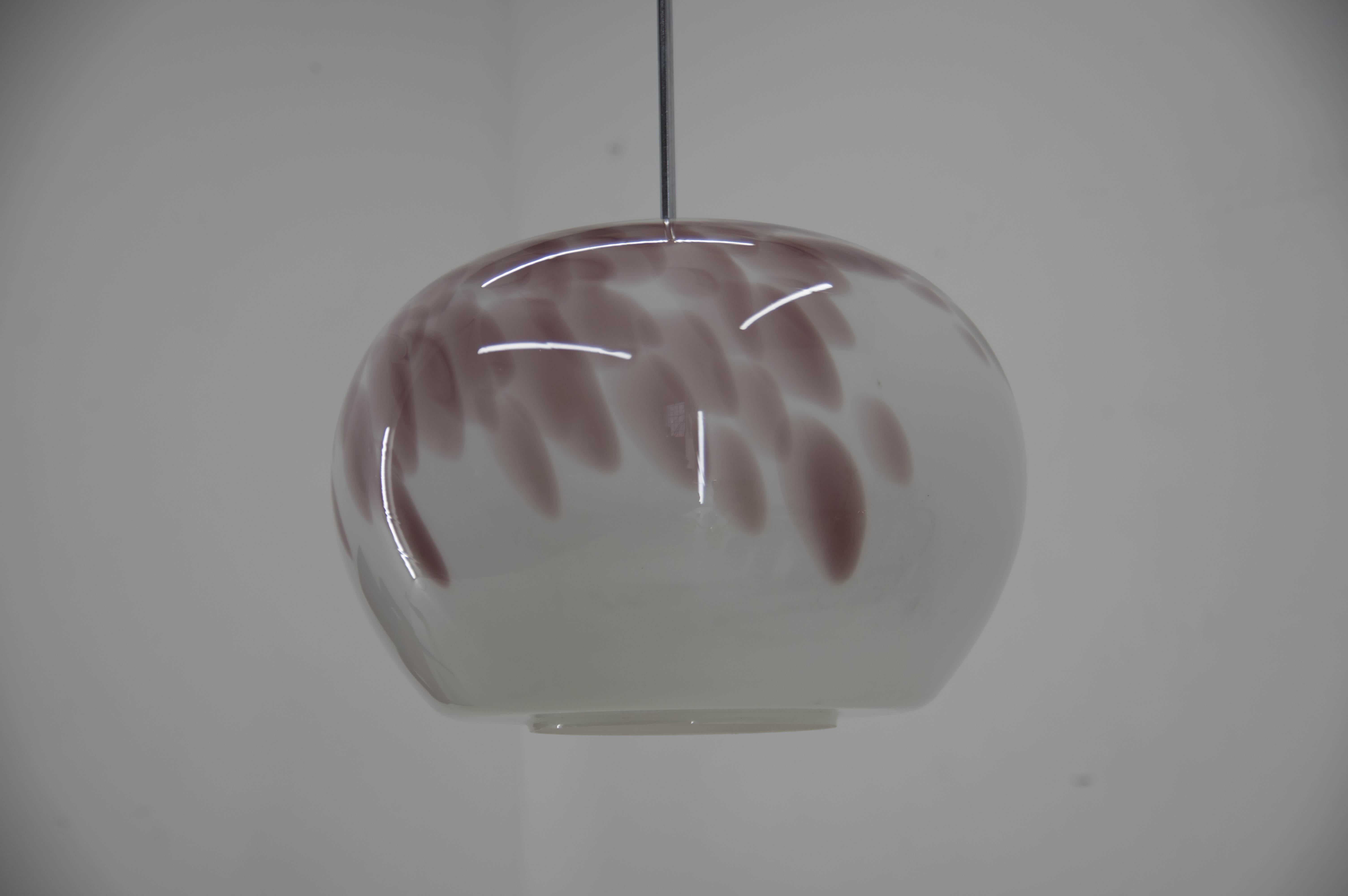 Late 20th Century Art Glass Pendant, Czechoslovakia, 1970s For Sale