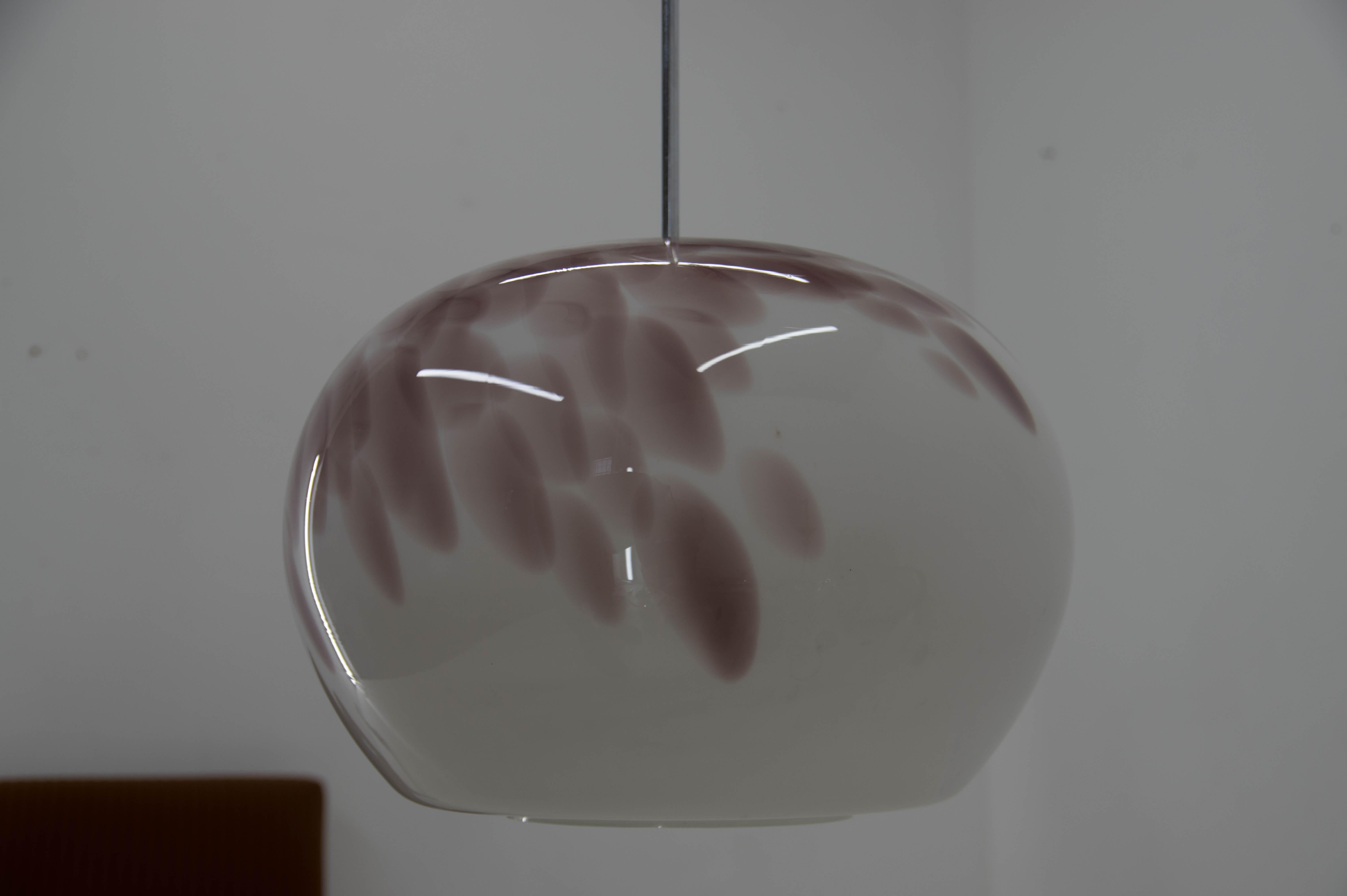Art Glass Pendant, Czechoslovakia, 1970s For Sale 4