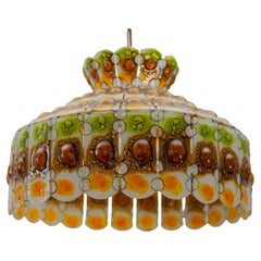 Art Glass Pendant designed by Felipe Delfhinger, FEDERS, 1970s