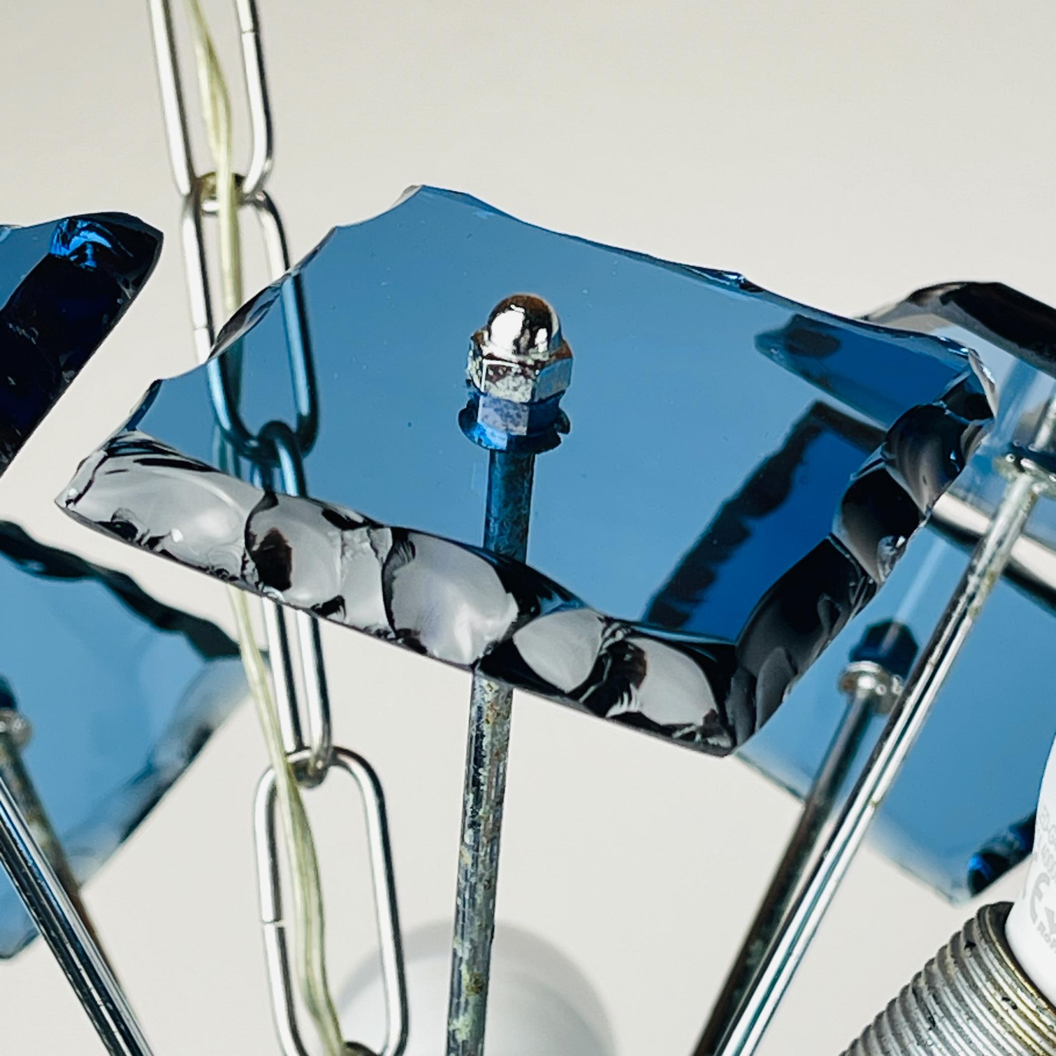 Art glass pendant lamp Sputnik by Fontana Arte, Italy 1960s 3