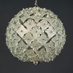 Art glass pendant lamp Sputnik by Fontana Arte Italy 1960s