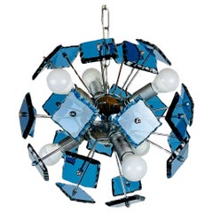 Art glass pendant lamp Sputnik by Fontana Arte, Italy 1960s