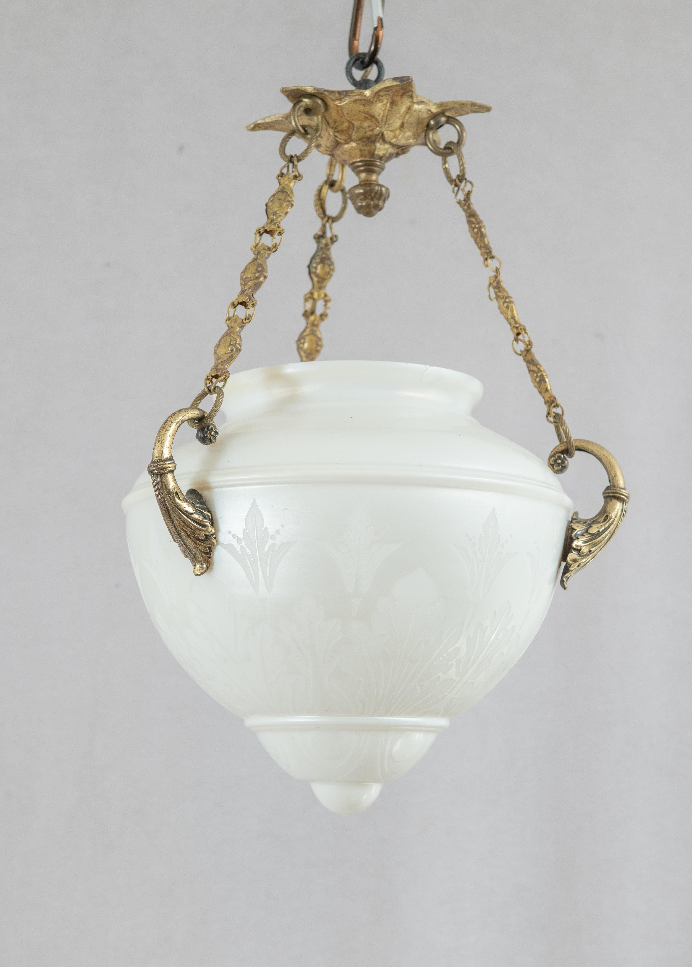 Pendentif en verre d'art Steuben Calcite, ca. 1910 en vente 2