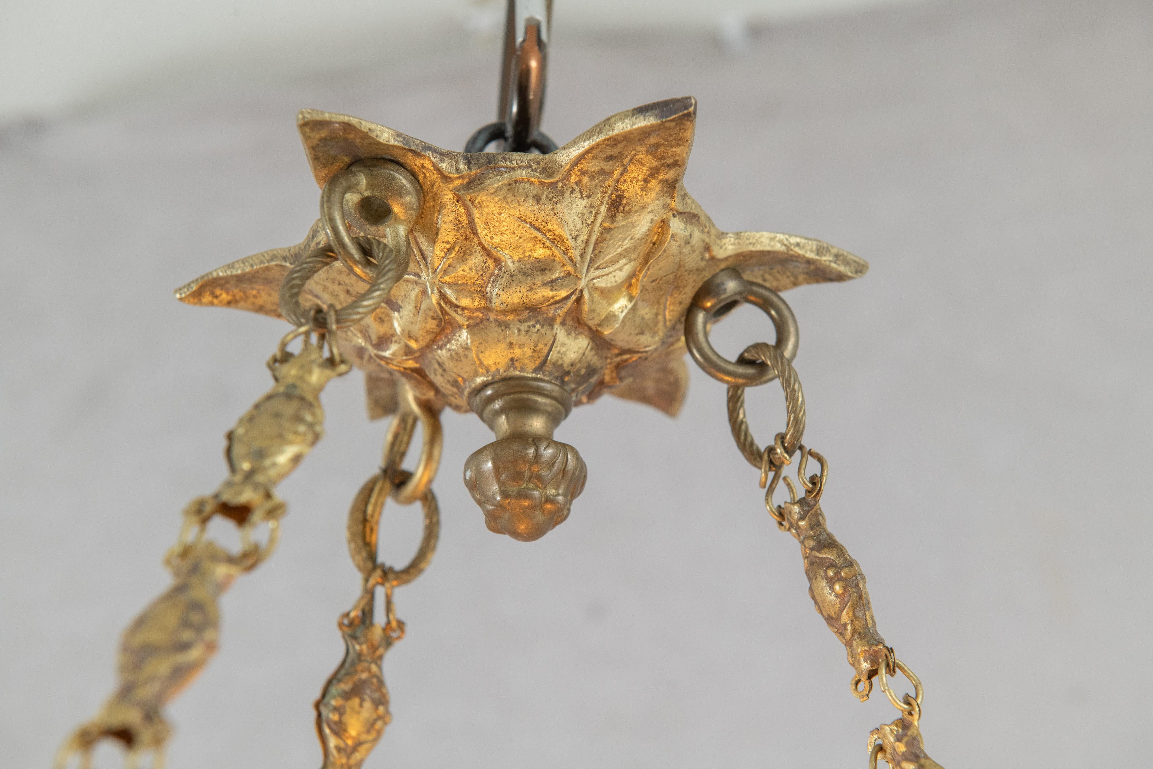 Pendentif en verre d'art Steuben Calcite, ca. 1910 Bon état - En vente à Petaluma, CA